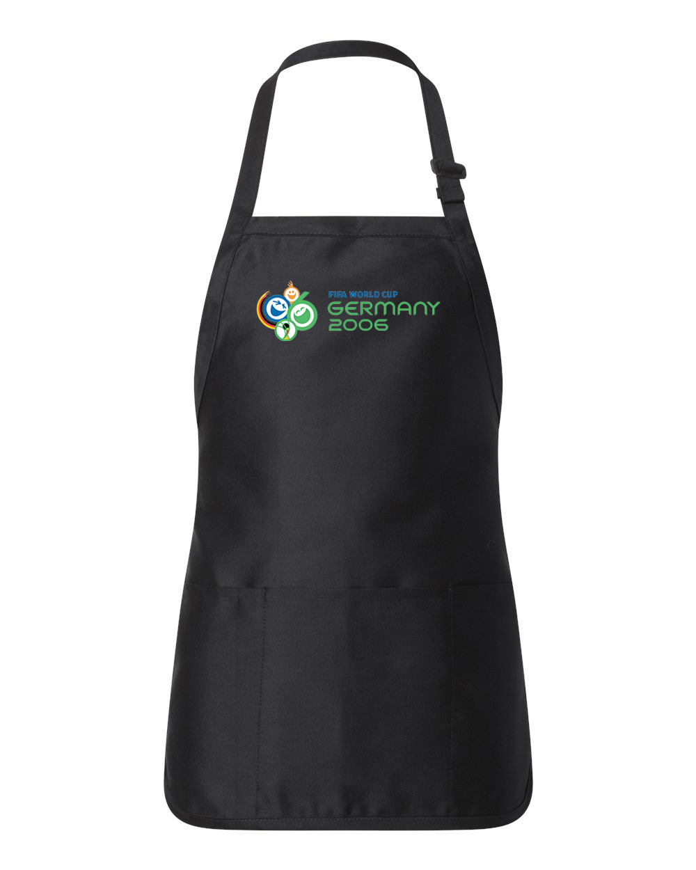 2006 FIFA World Cup Germany Emblem Soccer Logo Symbol Emblem Customized Design on Full-Length Apron with Pouch Pocket
