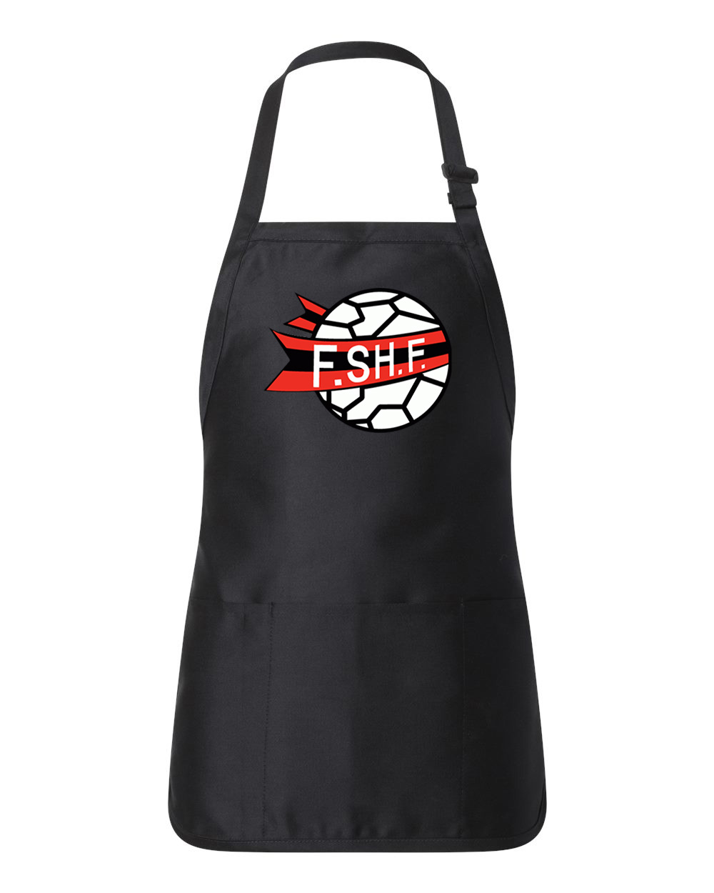 UEFA Albania 1985 Soccer Logo Symbol Emblem Customized Design on Full-Length Apron with Pouch Pocket