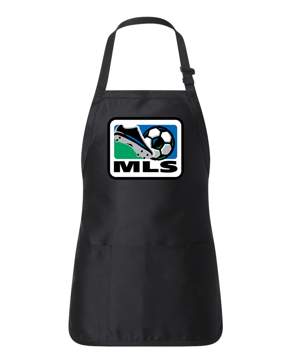 Major League Soccer MLS 2000 Soccer Logo Symbol Emblem Customized Design on Full-Length Apron with Pouch Pocket