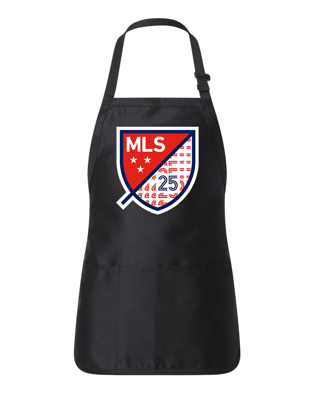 The Major League Soccer 25th Season 2020 Soccer Logo Symbol Emblem Customized Design on Full-Length Apron with Pouch Pocket