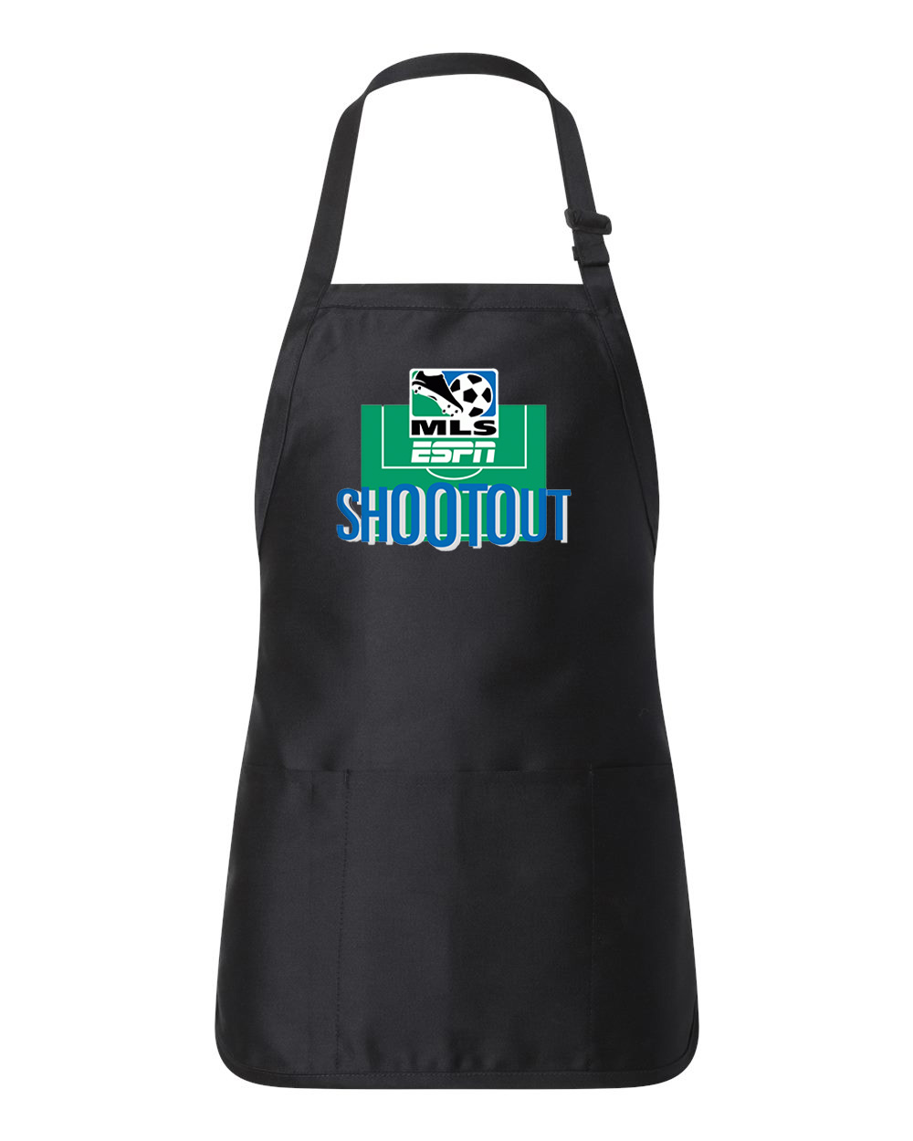 Major League Soccer MLS ESPN Shootout Soccer Logo Symbol Emblem Customized Design on Full-Length Apron with Pouch Pocket