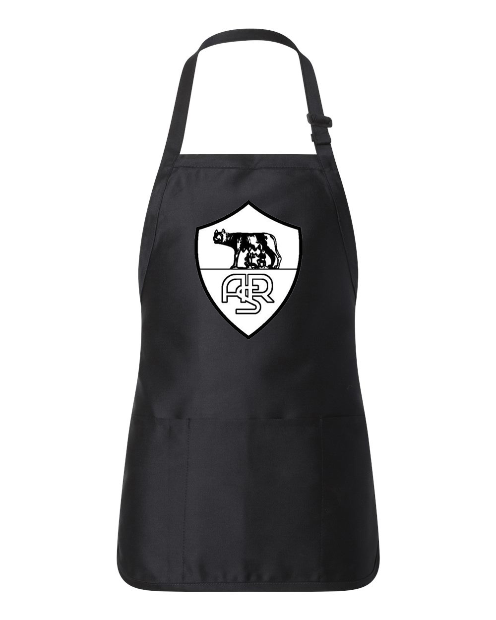 A.S. Roma FC 1927-1930 Soccer Logo Symbol Emblem Customized Design on Full-Length Apron with Pouch Pocket