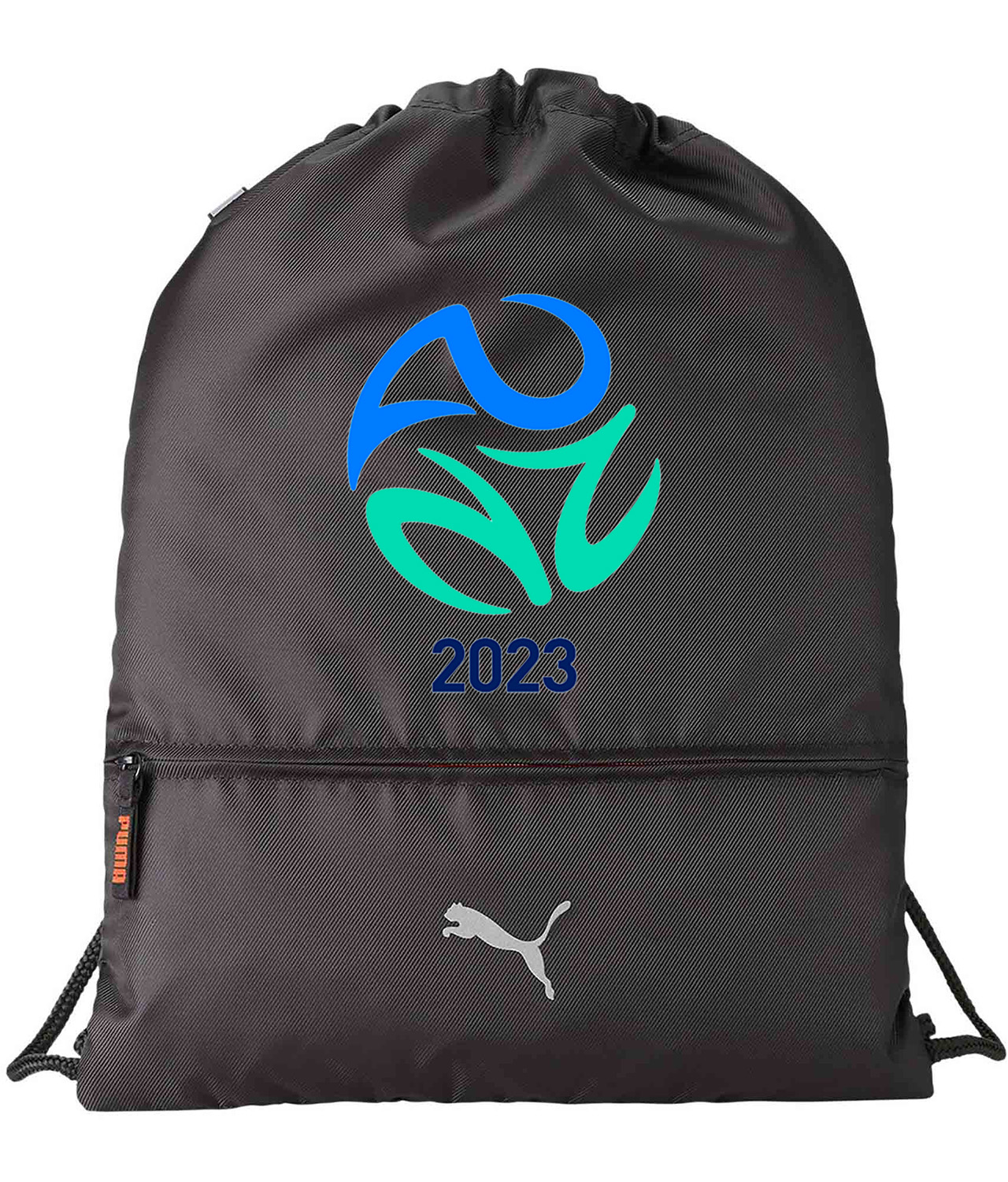 2023 Womens World Cup Australia-NZ Soccer Logo Symbol Emblem Customized Design on Lightweight Drawstring Backpack Bag