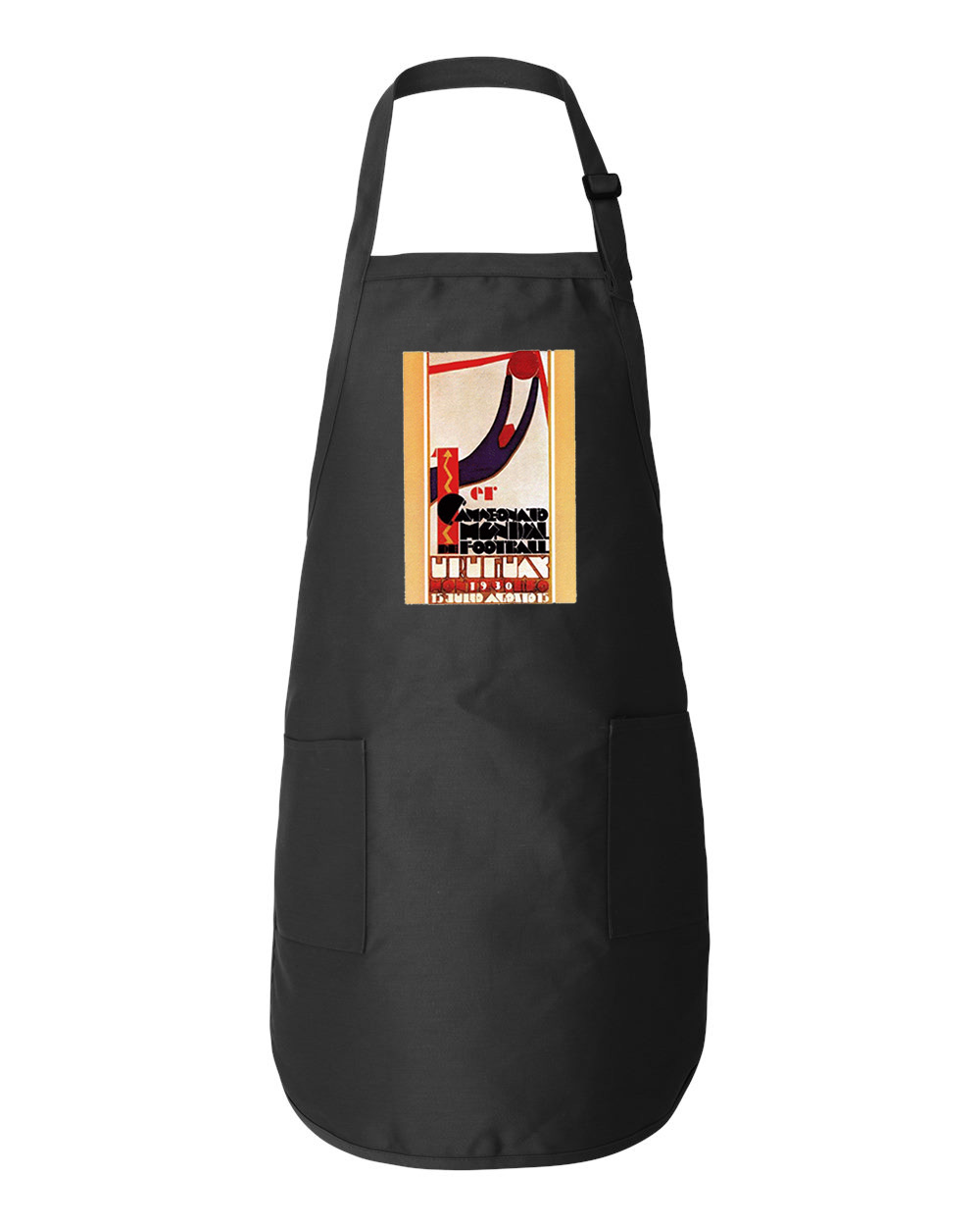 1930 FIFA World Cup Uruguay Soccer Logo Symbol Emblem Customized Design on Full-Length Apron with Pockets
