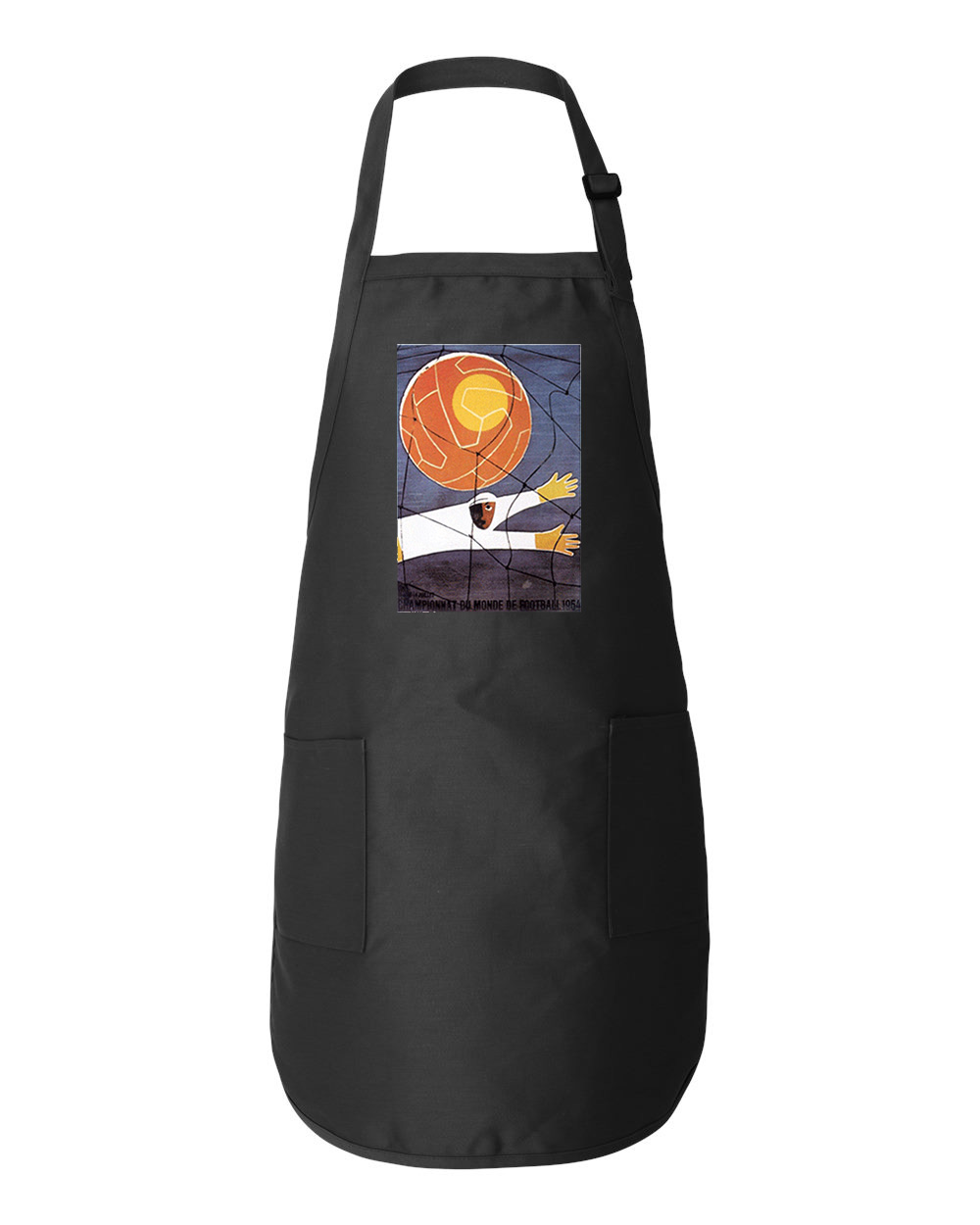 1954 FIFA World Cup Switzerland Soccer Logo Symbol Emblem Customized Design on Full-Length Apron with Pockets