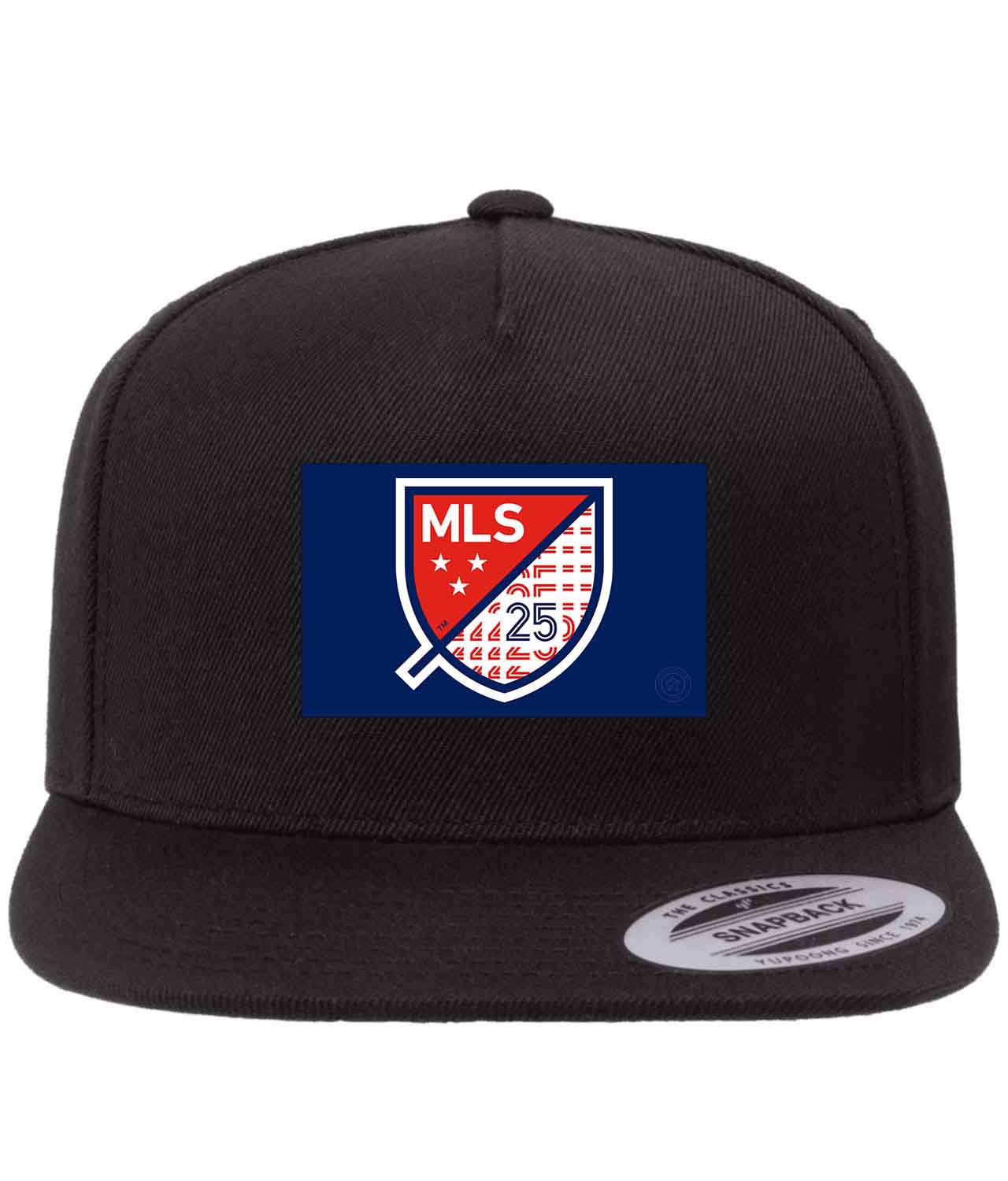 The Major League Soccer 25th Season Soccer Logo Customized Design on Wool 5-Panel Cap Hat