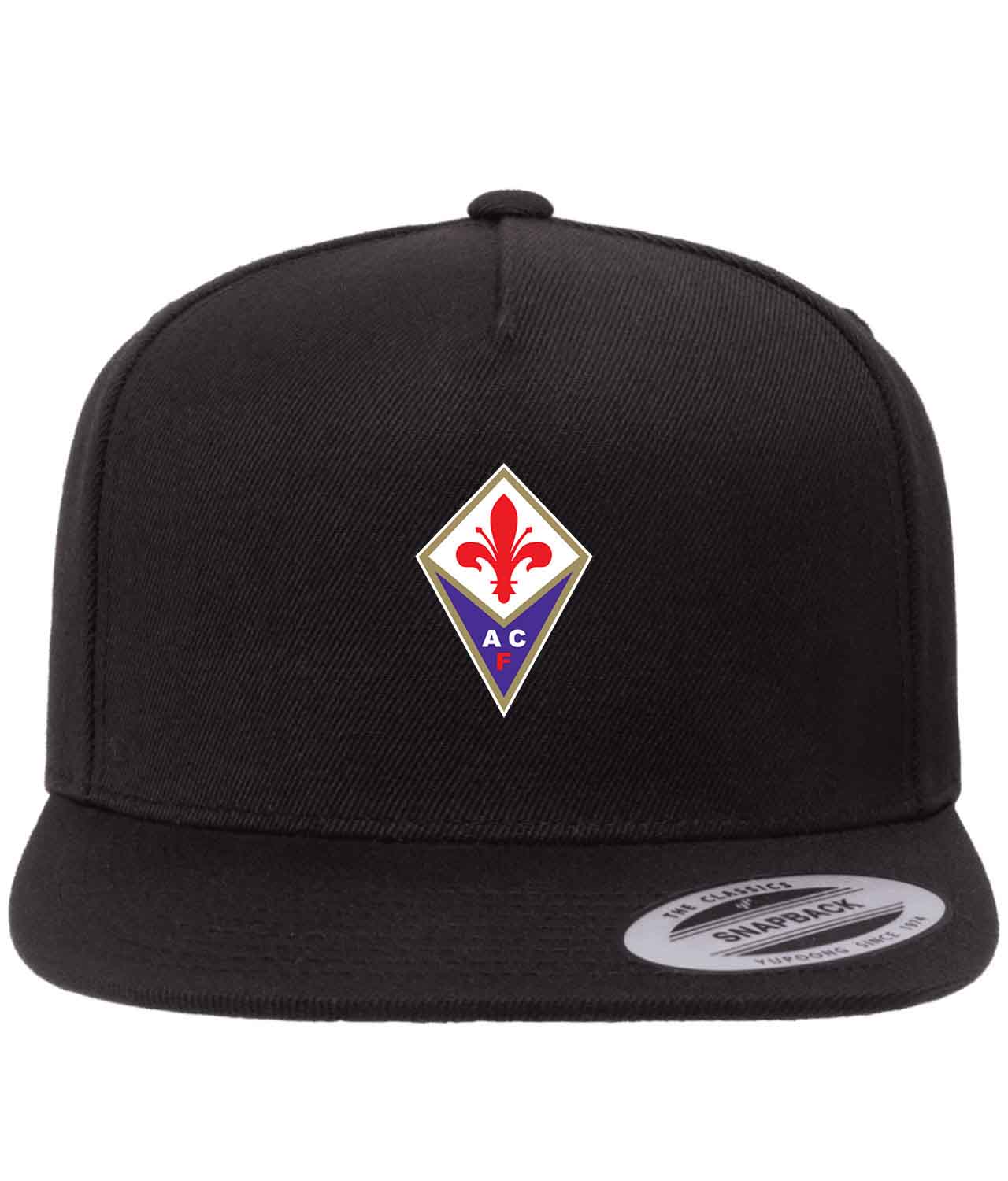 ACF Fiorentina Soccer Logo Customized Design on Wool 5-Panel Cap Hat - Image 1