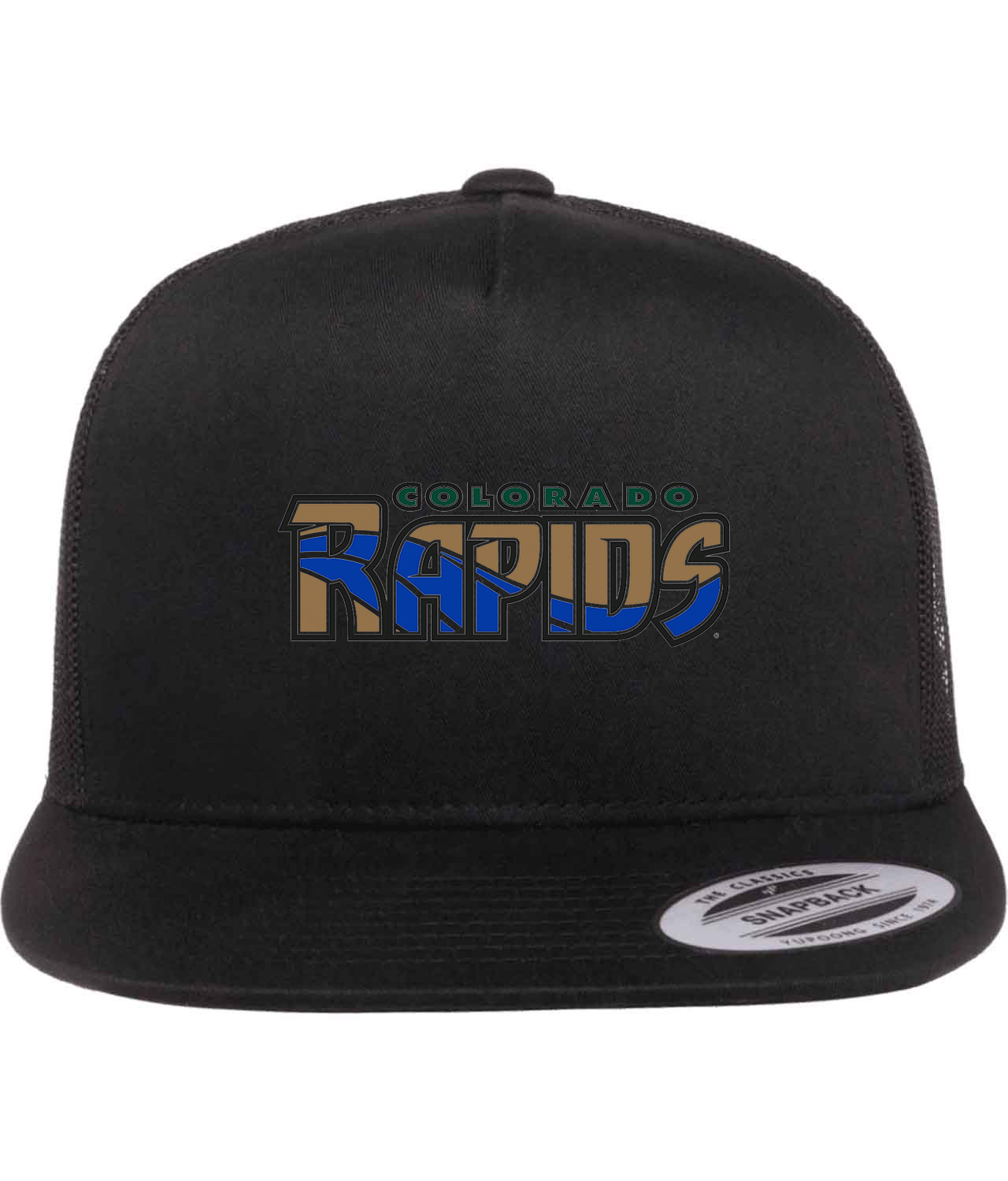 Colorado Rapids FC 1996 Soccer Logo Symbol Emblem Customized Design on Classic Trucker Cap Hat
