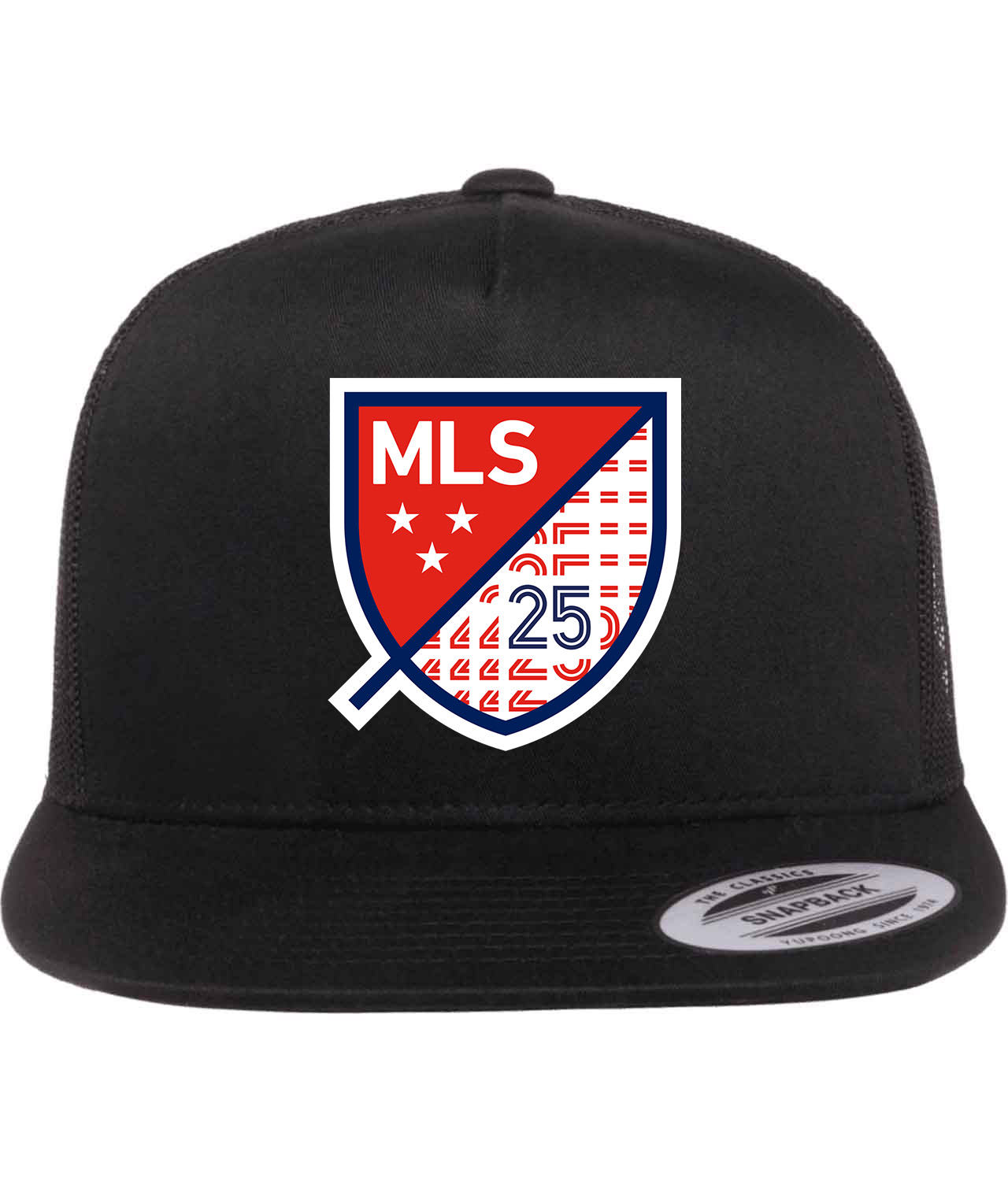 The Major League Soccer 25th Season 2020 Logo Emblem Customized Design on Classic Trucker Cap Hat