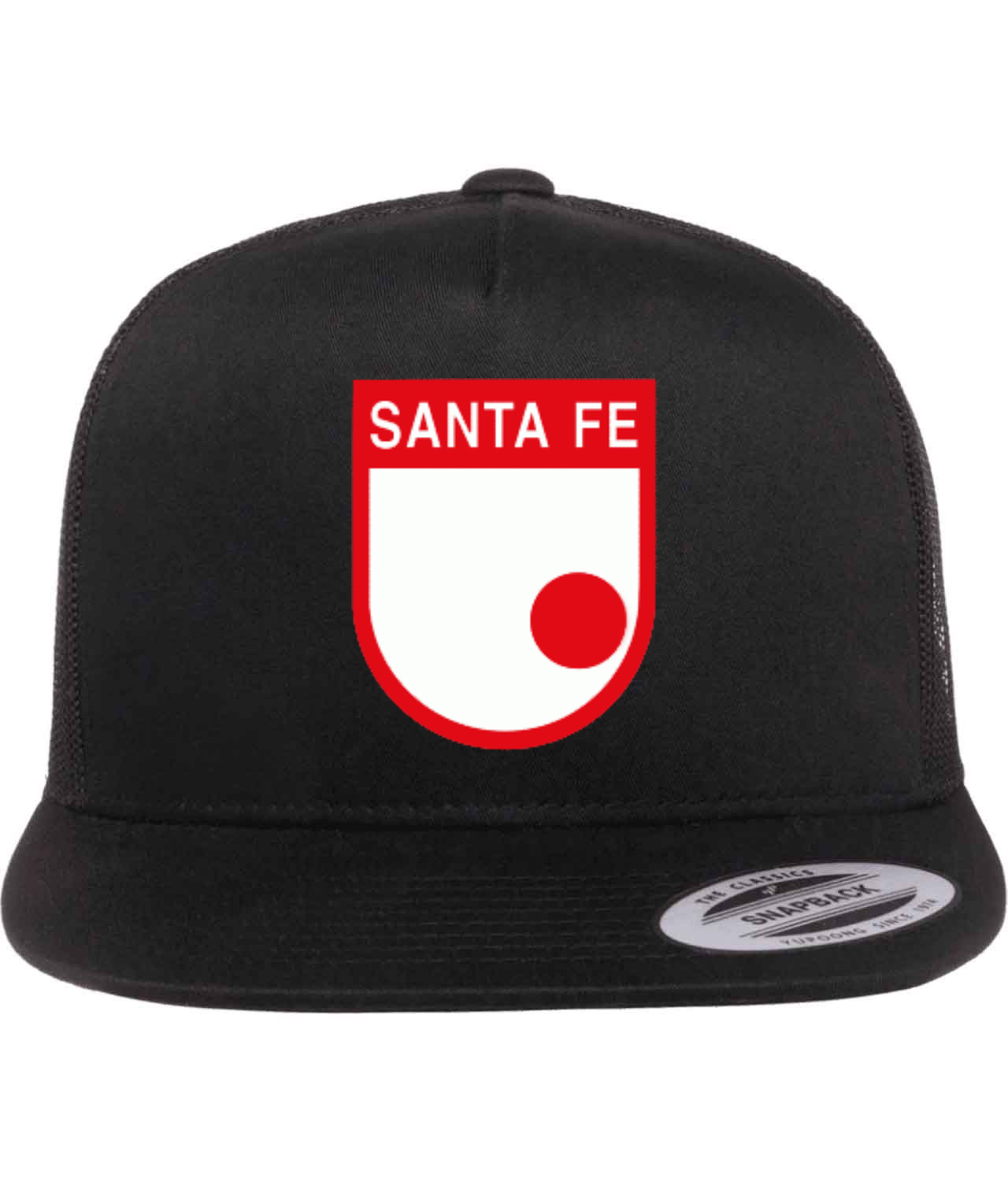 Independiente Santa Fe FC Soccer Logo Symbol Emblem Customized Design on Classic Trucker Cap Hat