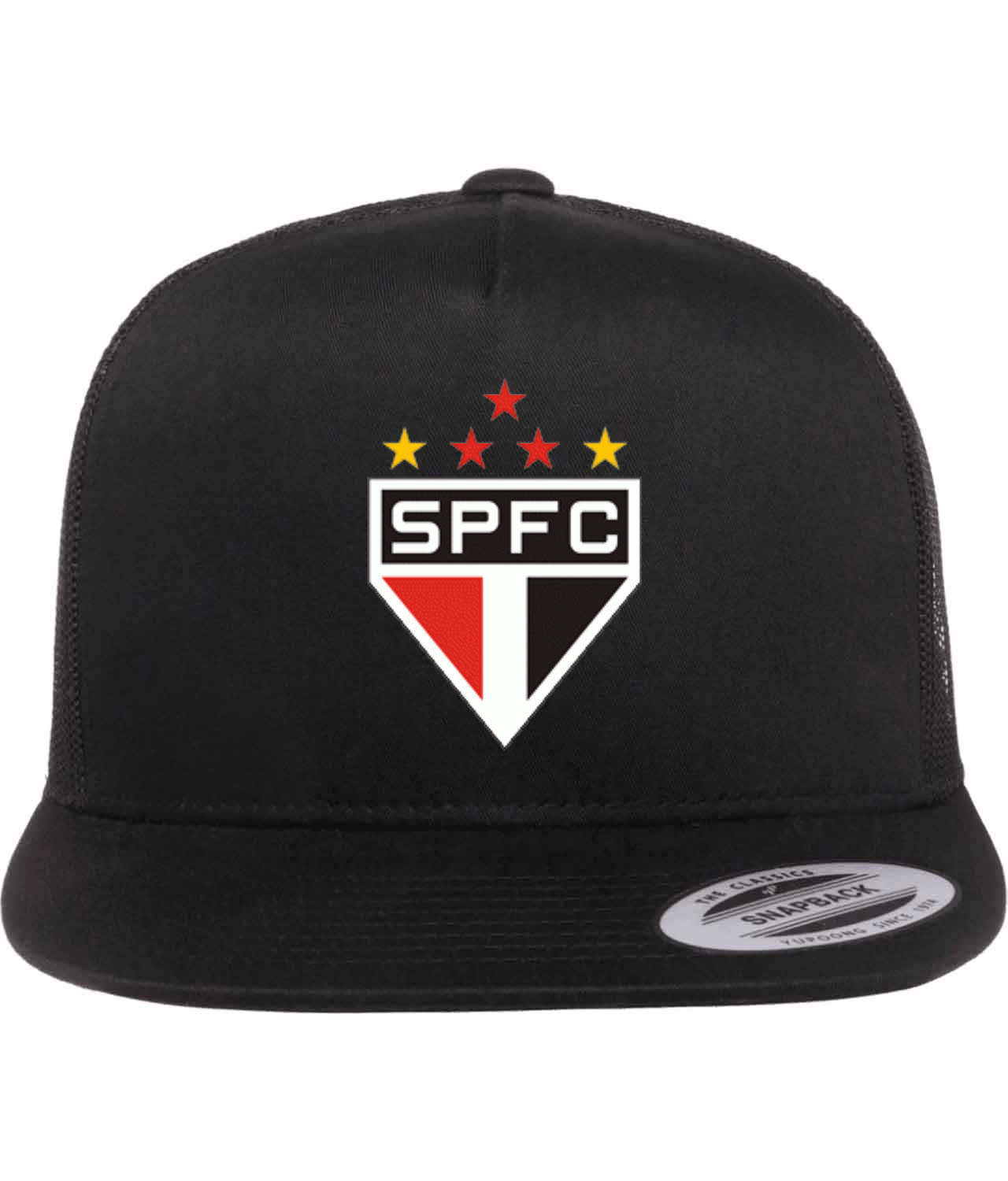 Sao Paulo FC Soccer Logo Symbol Emblem Customized Design on Classic Trucker Cap Hat