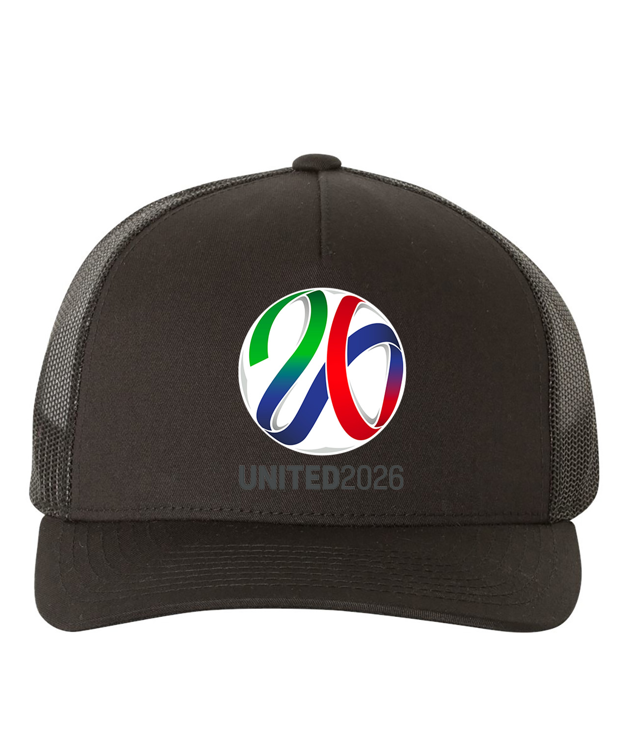 2026 FIFA World Cup Canada-Mexico-USA Soccer Logo Symbol Emblem Customized Design on Retro Trucker Cap Hat
