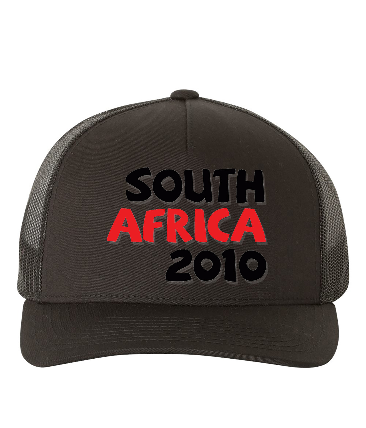 2010 FIFA World Cup South Africa Emblem Soccer Logo Symbol Emblem Customized Design on Retro Trucker Cap Hat