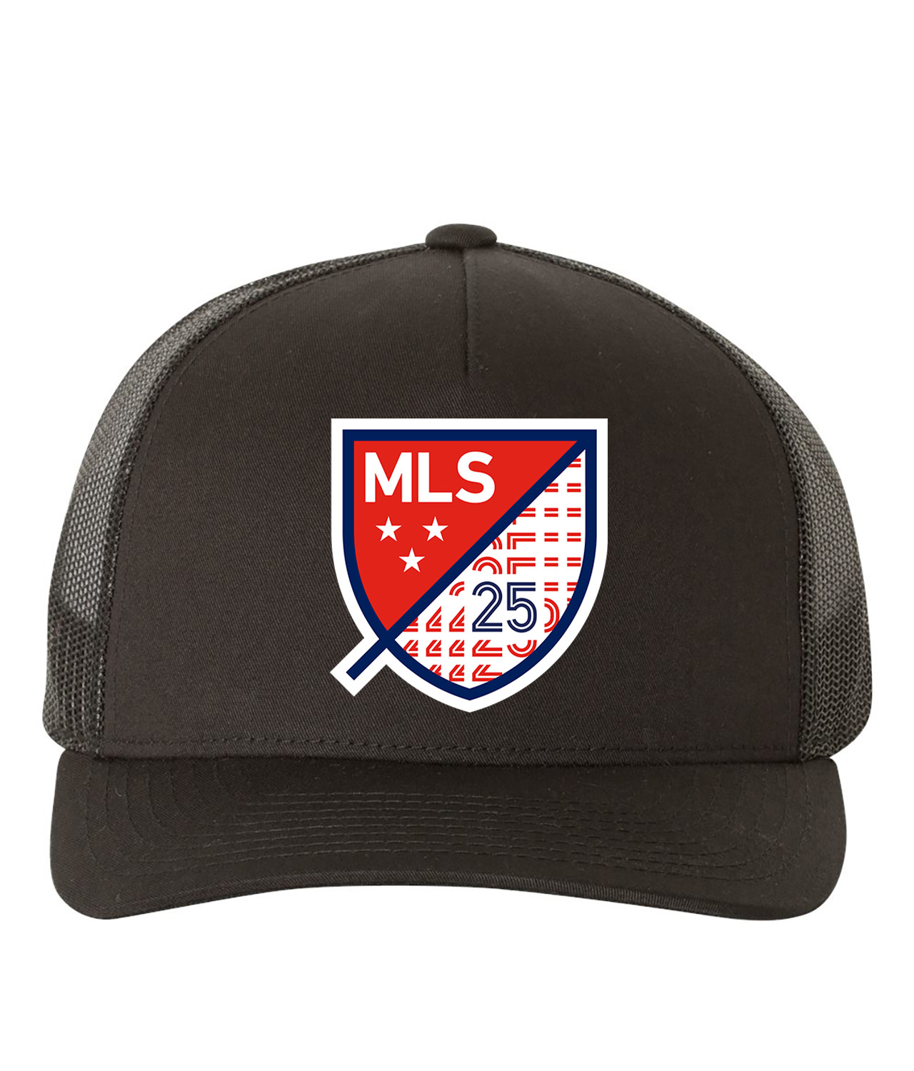The Major League Soccer 25th Season 2020 Logo Emblem Customized Design on Retro Trucker Cap Hat
