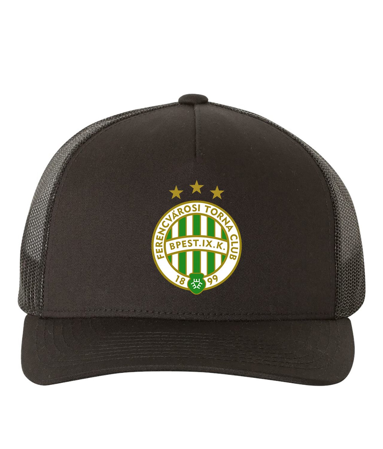 Ferencvarosi TC Soccer Logo Symbol Emblem Customized Design on Retro Trucker Cap Hat