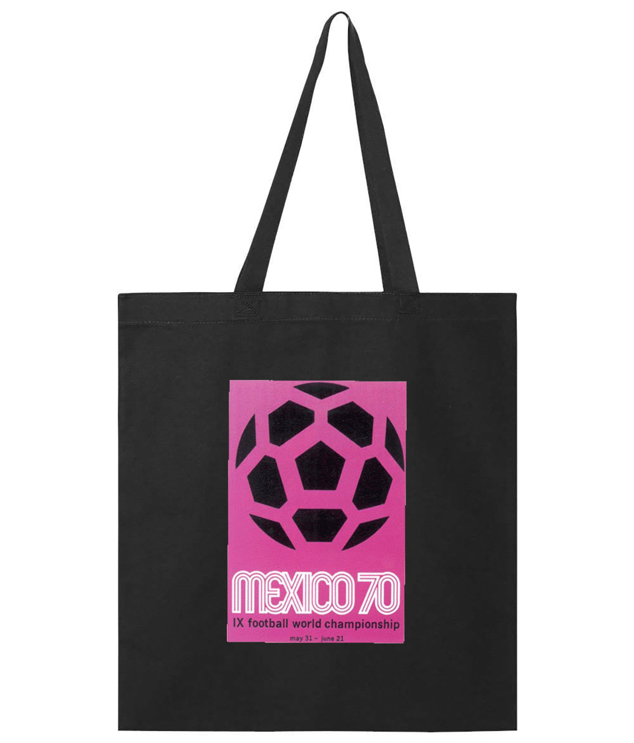 1970 FIFA World Cup Mexico Soccer Logo Symbol Emblem Customized Design on Promotional Tote Bag