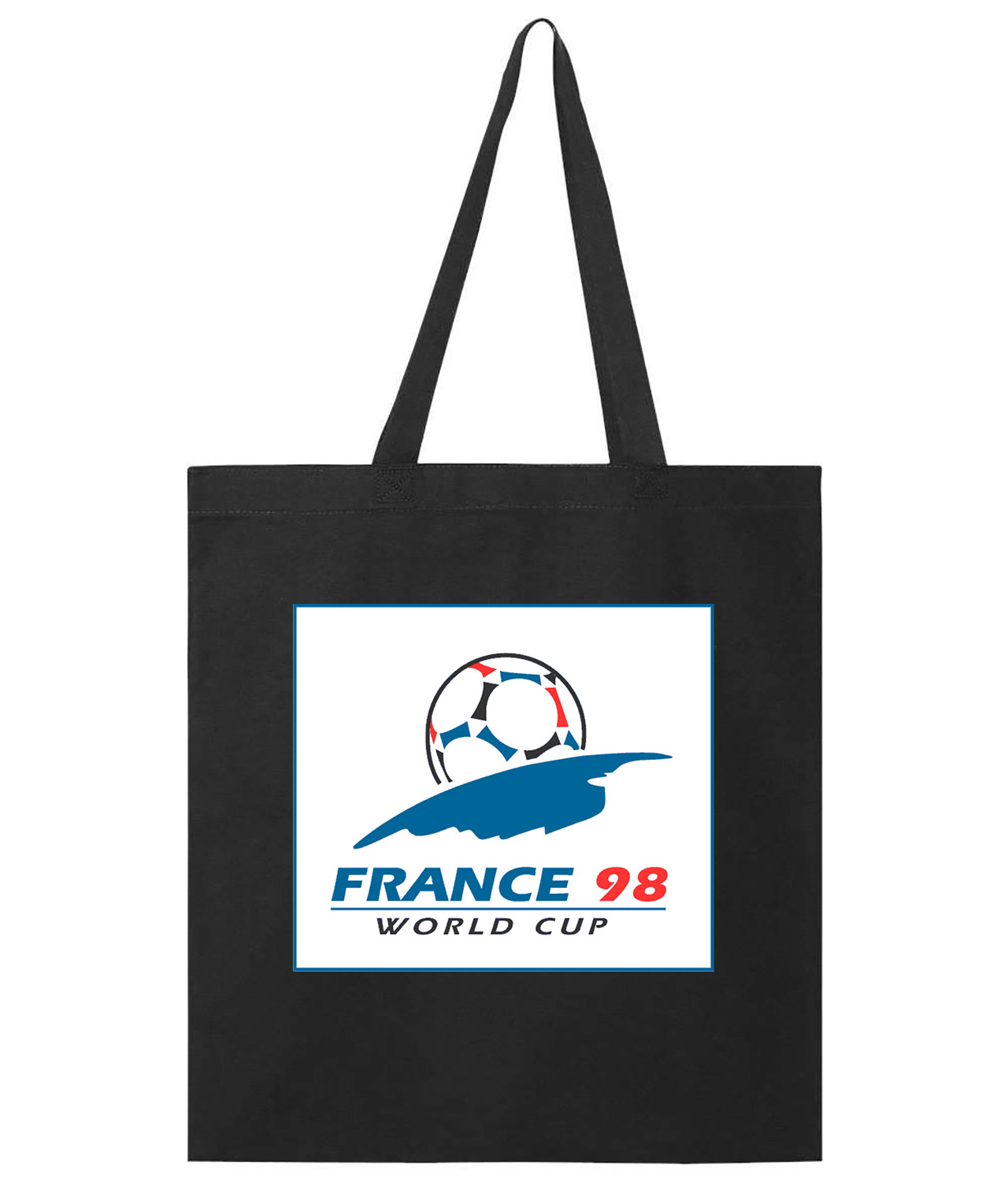 1998 FIFA World Cup France Soccer Logo Symbol Emblem Customized Design on Promotional Tote Bag