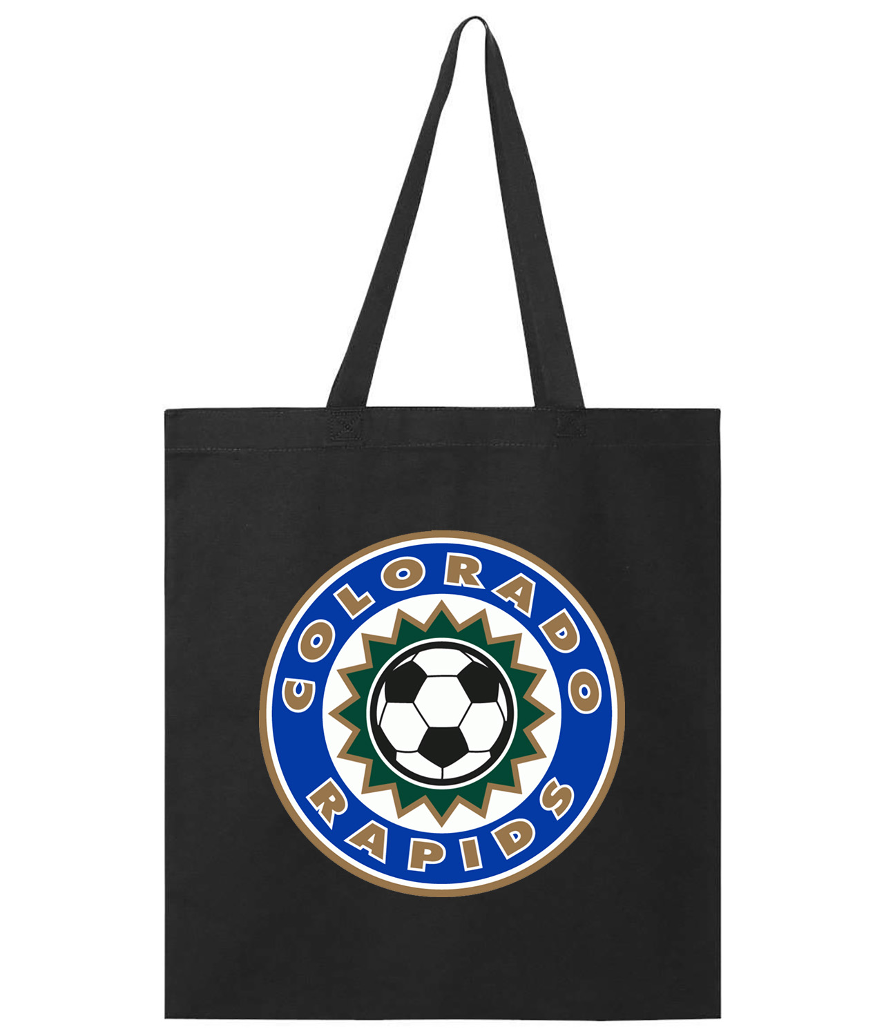 Colorado Rapids FC 1996 Soccer Logo Symbol Emblem Customized Design on Promotional Tote Bag