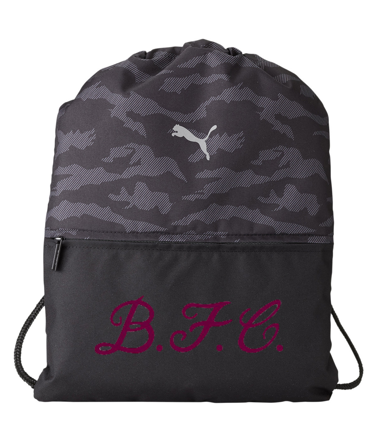 Burnley F.C. 1983 Soccer Logo Symbol Emblem Customized Design on Camo Drawstring Backpack Bag