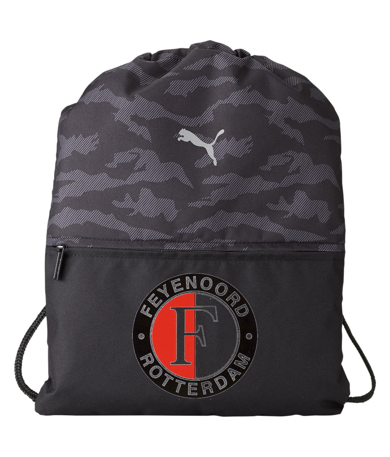 SC Feyenoord Emblem Soccer Logo Symbol Emblem Customized Design on Camo Drawstring Backpack Bag