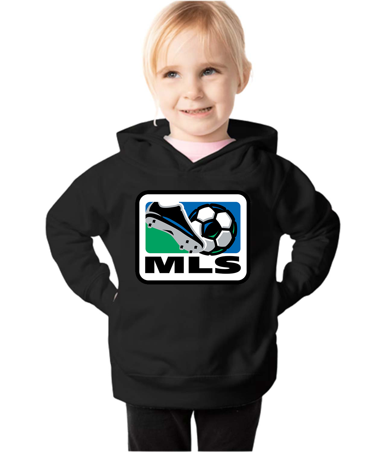 Major League Soccer MLS 2000 Logo Emblem Customized Design on Toddler Pullover Fleece Hoodie