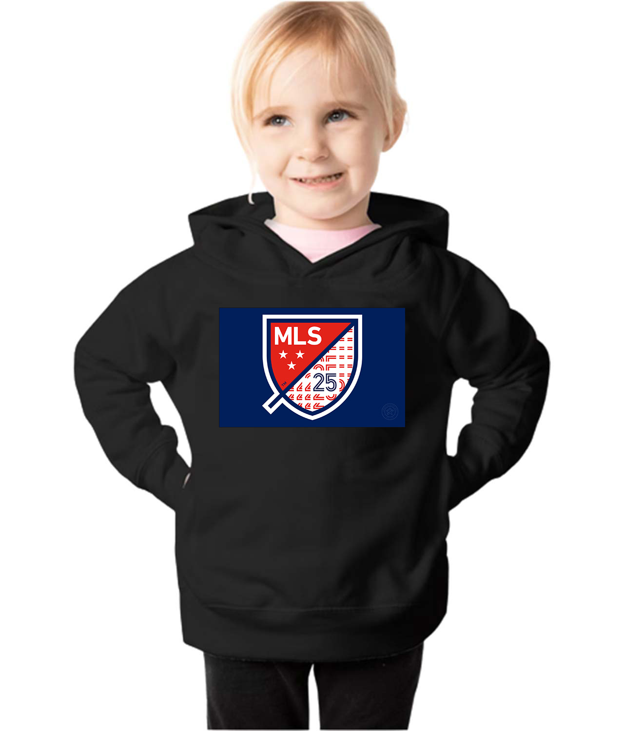 The Major League Soccer 25th Season Logo Emblem Customized Design on Toddler Pullover Fleece Hoodie