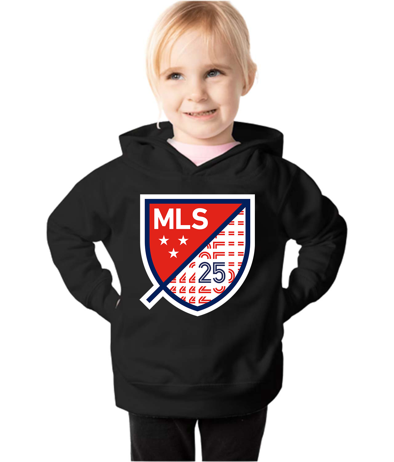 The Major League Soccer 25th Season 2020 Logo Emblem Customized Design on Toddler Pullover Fleece Hoodie