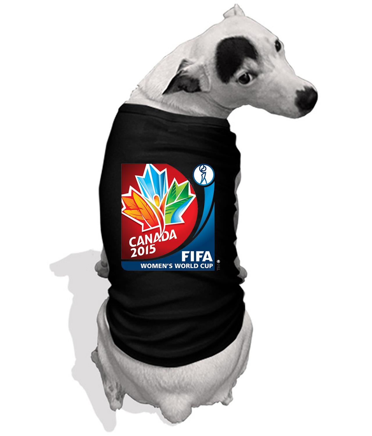 2015 FIFA Womens World Cup - Canada Soccer Logo Symbol Emblem Customized Design on Doggie Puppy Dog Tank Tshirt