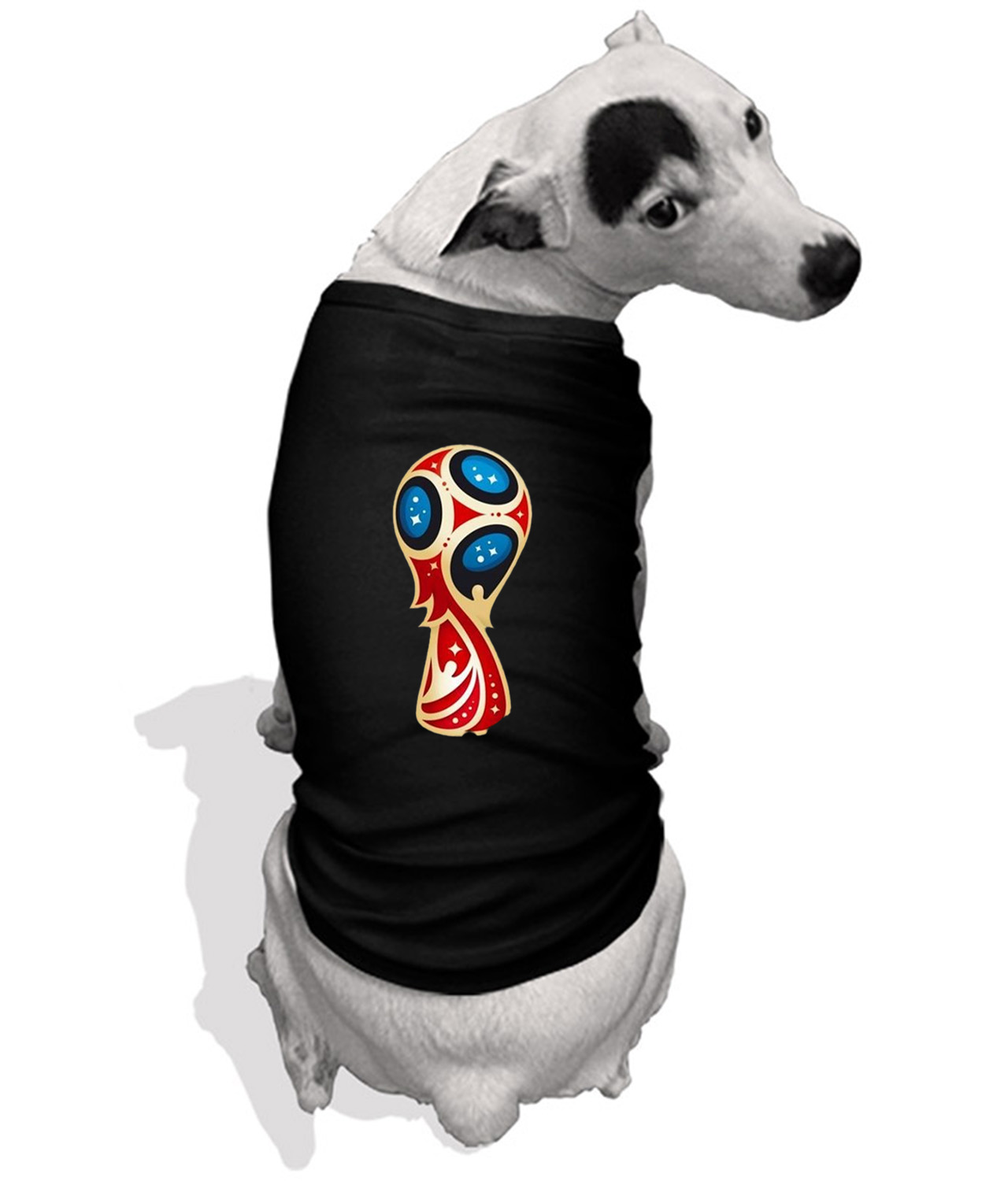 2018 FIFA World Cup Russia Soccer Logo Symbol Emblem Customized Design on Doggie Puppy Dog Tank Tshirt