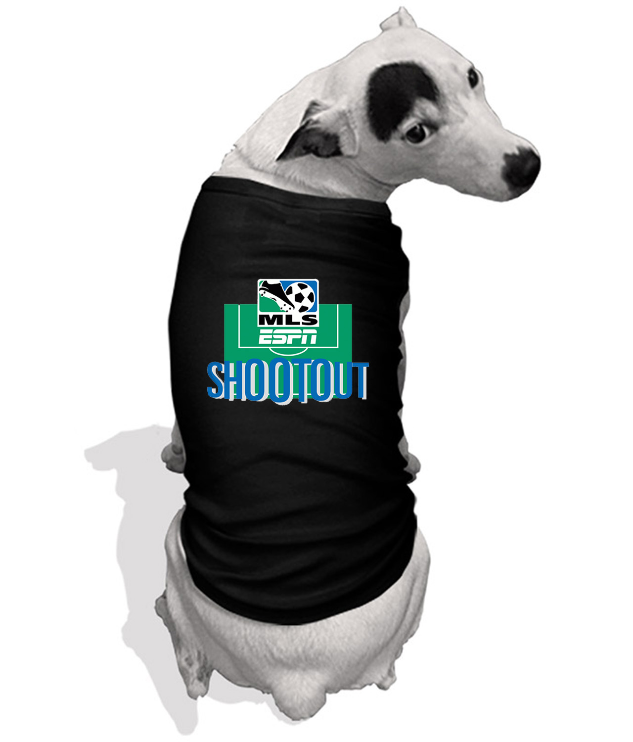 Major League Soccer MLS ESPN Shootout Logo Emblem Customized Design on Doggie Puppy Dog Tank Tshirt