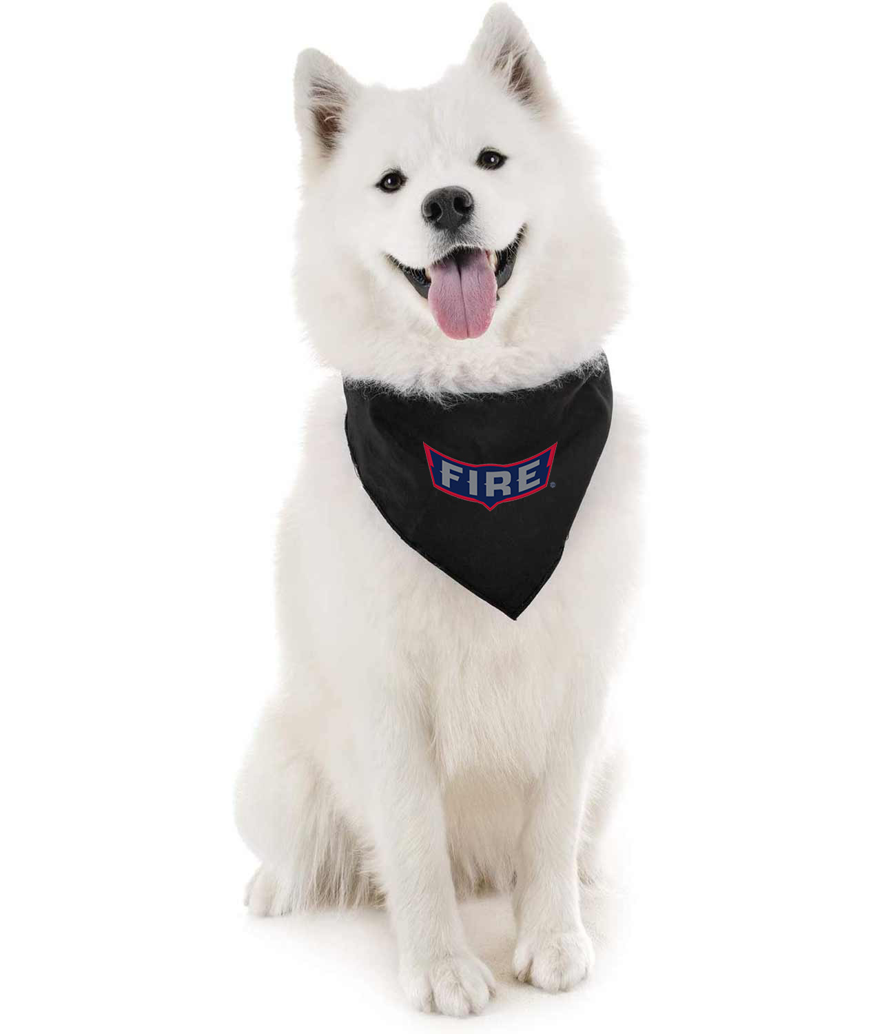 Chicago Fire FC 1998 Soccer Logo Symbol Emblem Customized Design on Doggie Puppy Dog Bandana