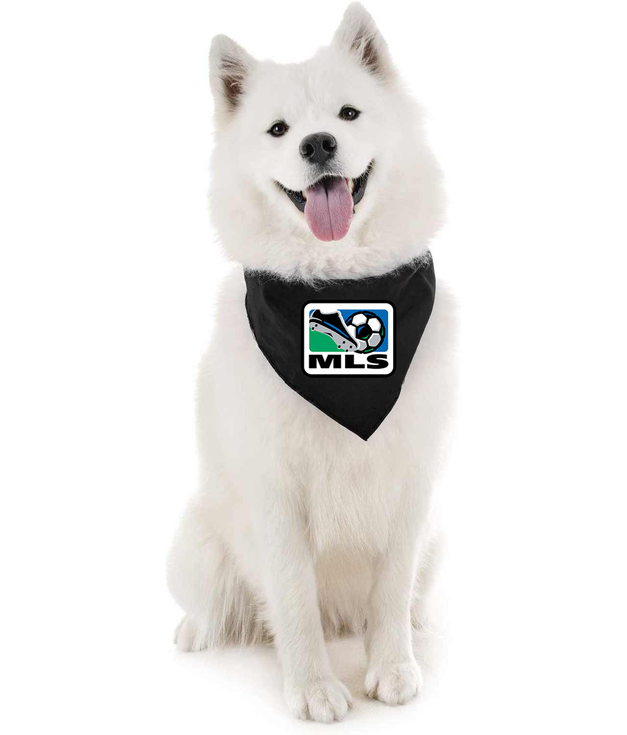 Major League Soccer MLS 2000 Logo Emblem Customized Design on Doggie Puppy Dog Bandana