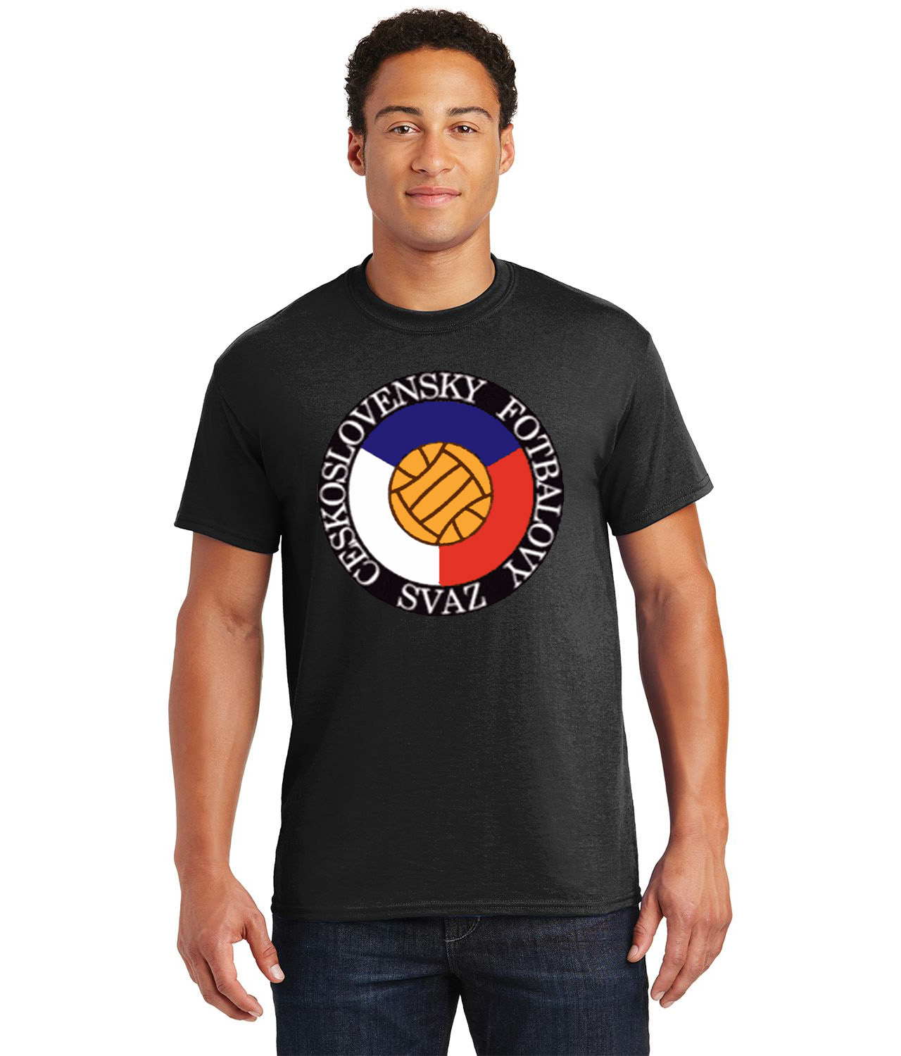 UEFA Czechoslovakia Soccer Logo Customized Design on Unisex Tshirt Tee