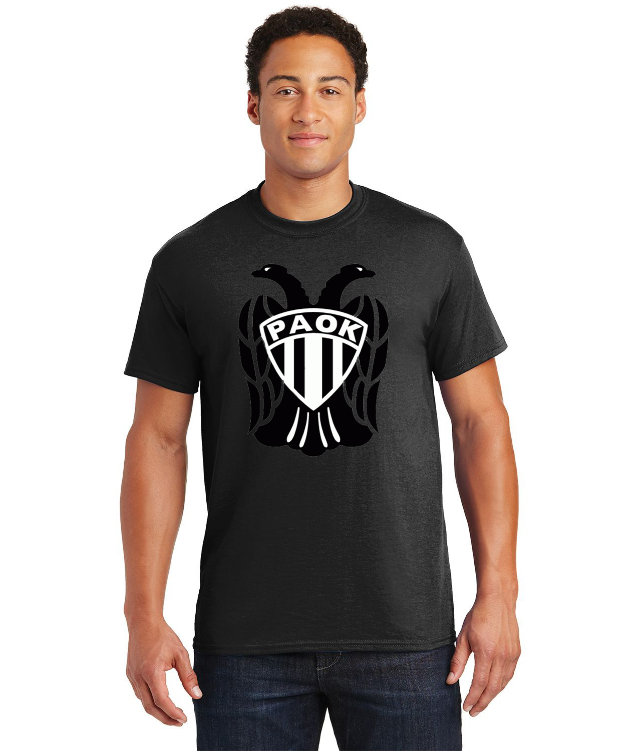PAOK Thessaloniki FC Soccer Logo Customized Design on Unisex Tshirt Tee