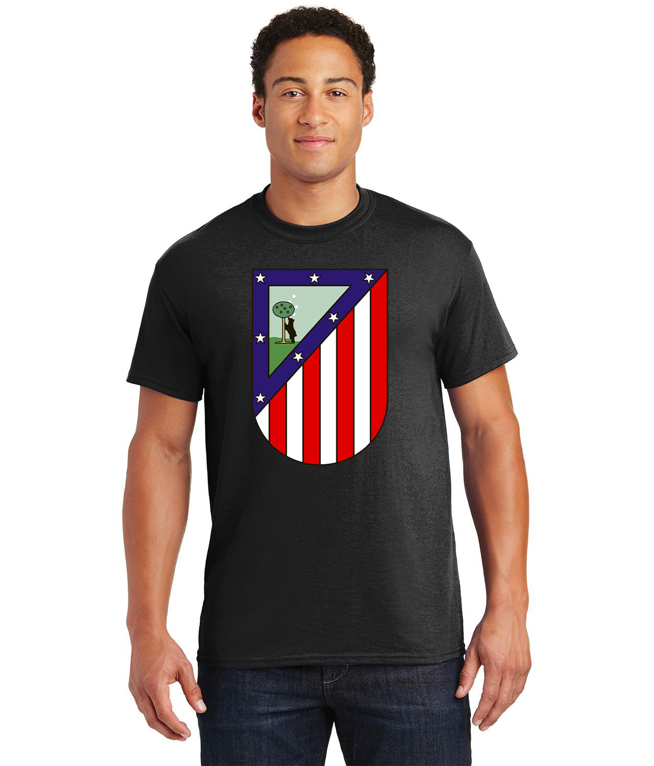 Atletico Madrid 1917 Soccer Logo Customized Design on Unisex Tshirt Tee - Image 1