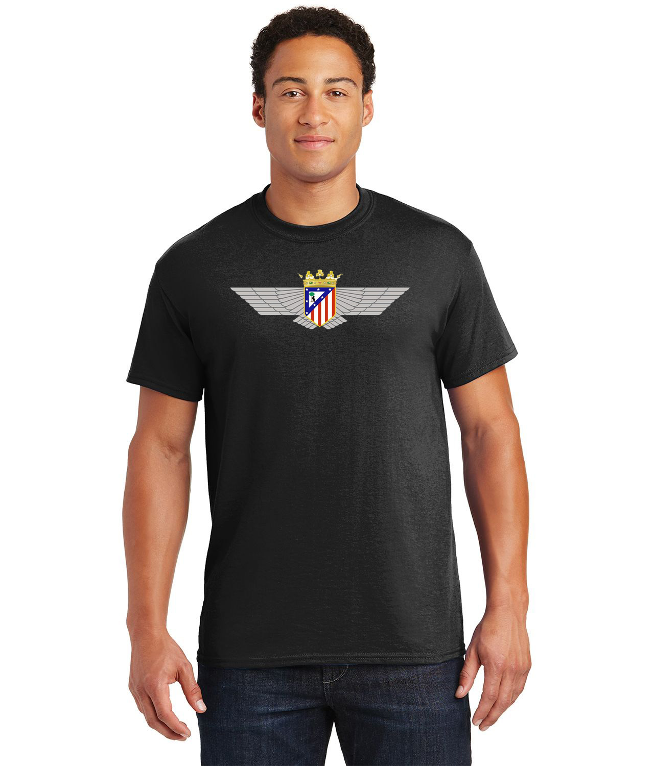 Atletico Madrid 1942-1947 Soccer Logo Customized Design on Unisex Tshirt Tee