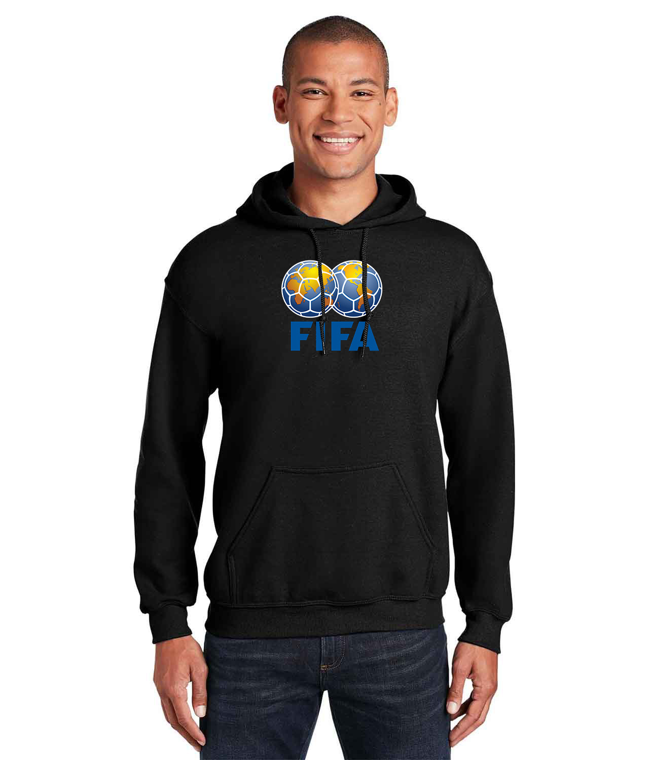 FIFA 1998-2009 Logo Symbol Emblem Customized Soccer Design on Unisex Hooded Sweatshirt