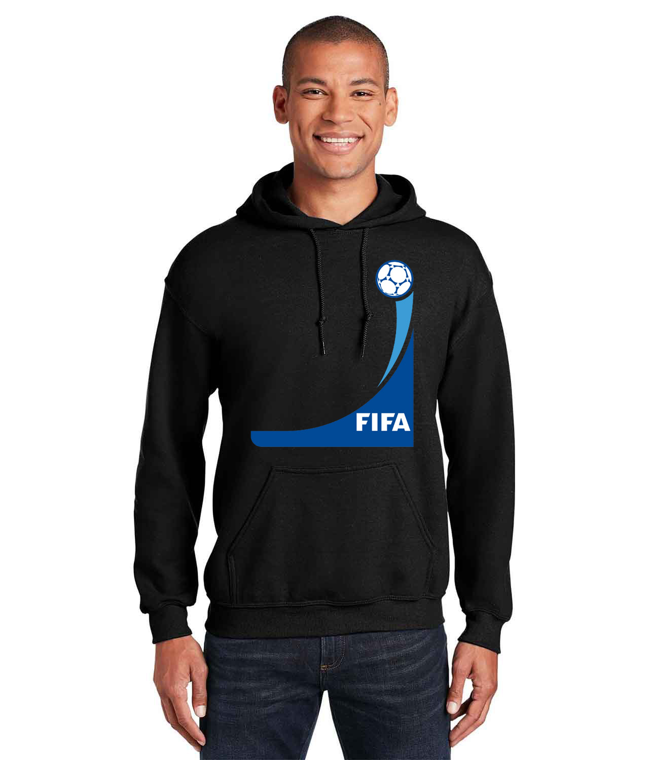 FIFA 2004-2015 Logo Symbol Emblem Customized Soccer Design on Unisex Hooded Sweatshirt