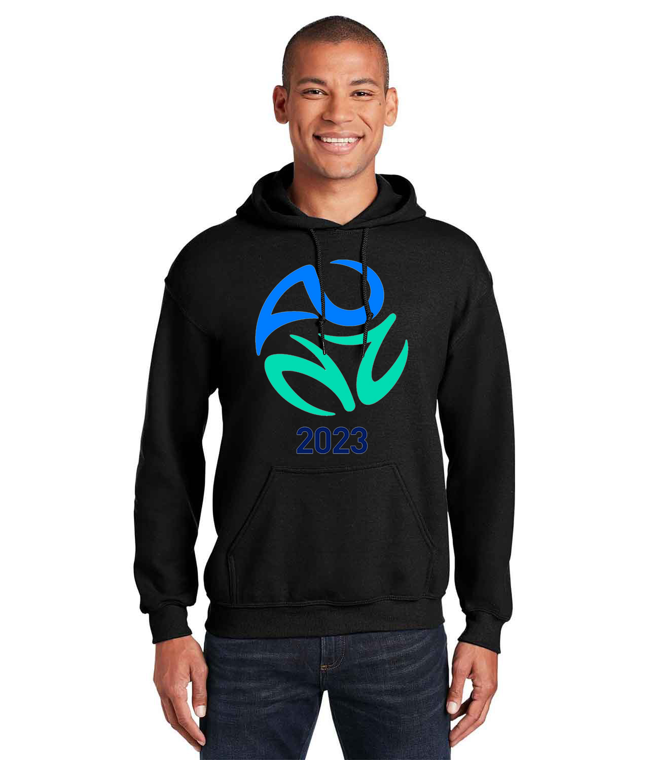2023 Womens World Cup Australia-NZ Logo Symbol Emblem Customized Soccer Design on Unisex Hooded Sweatshirt