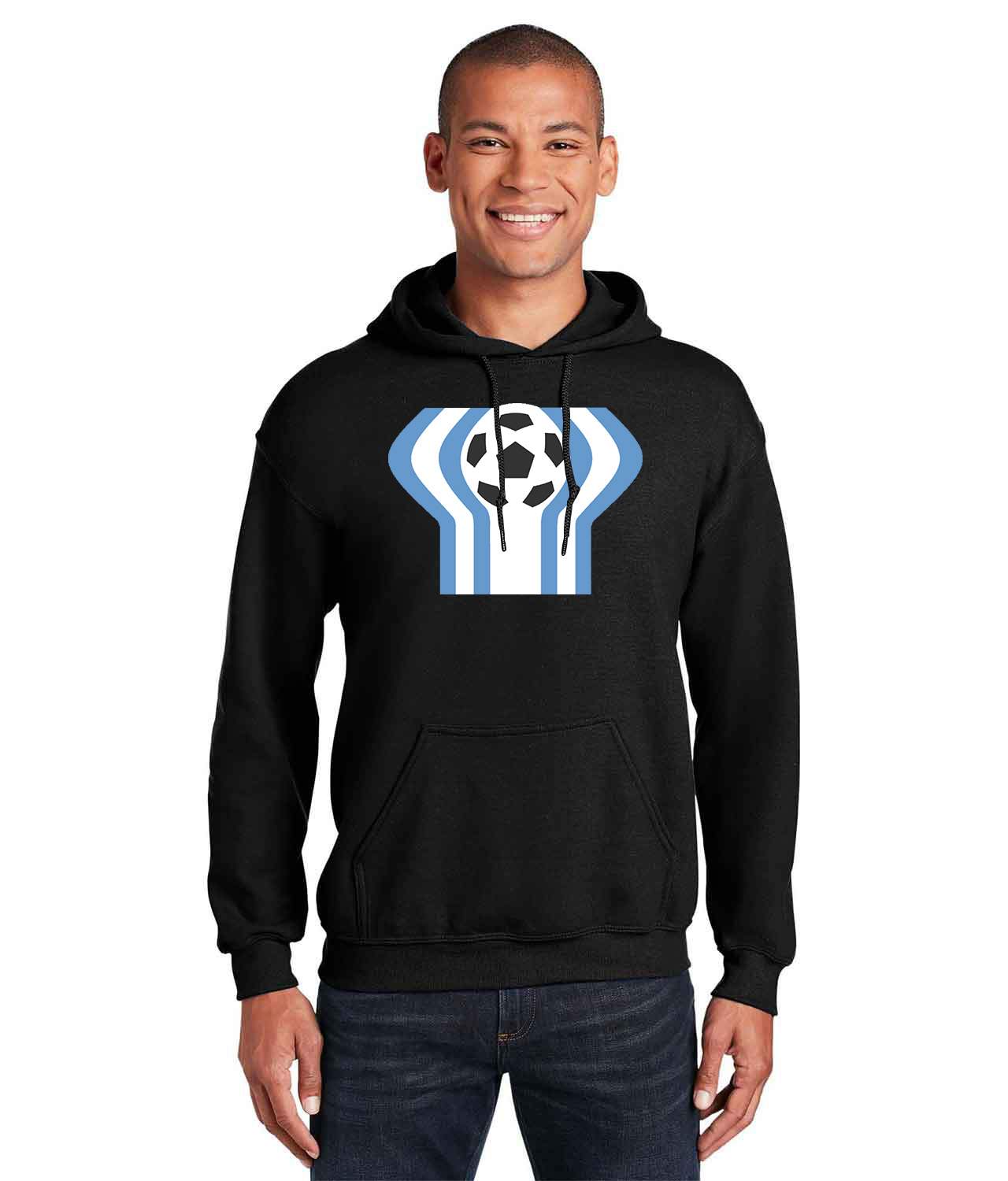 1978 FIFA World Cup Argentina Logo Symbol Emblem Customized Soccer Design on Unisex Hooded Sweatshirt
