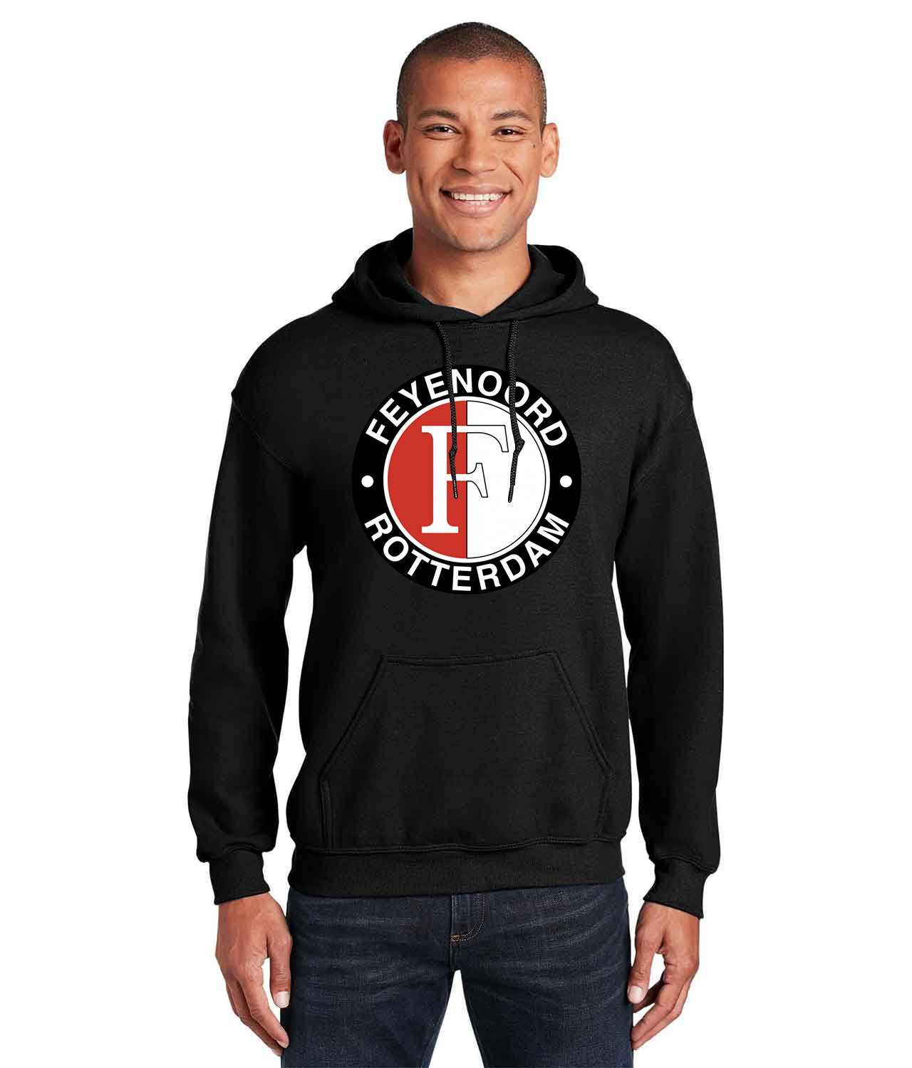 SC Feyenoord 1997 Logo Symbol Emblem Customized Soccer Design on Unisex Hooded Sweatshirt