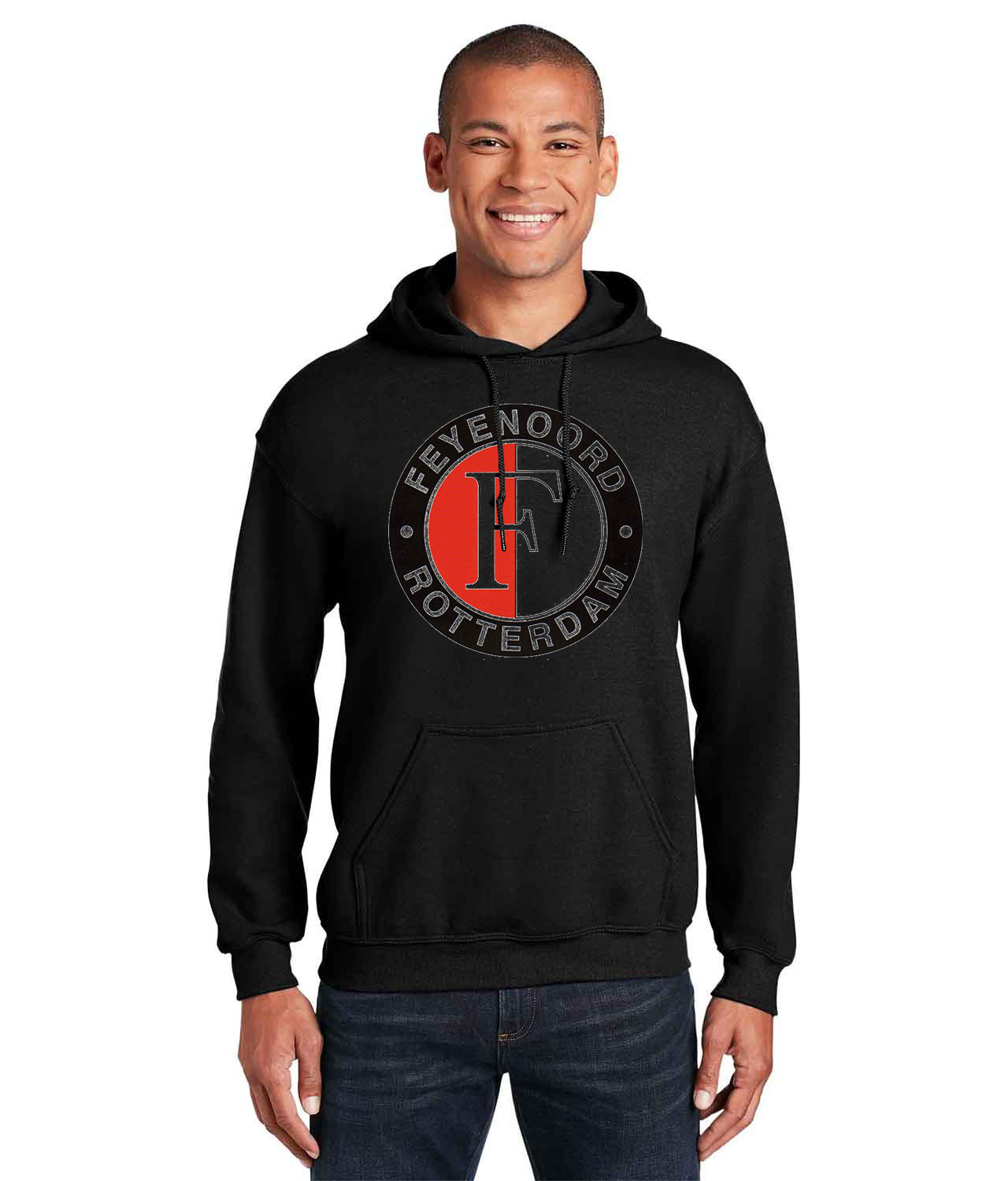 SC Feyenoord Emblem Logo Symbol Emblem Customized Soccer Design on Unisex Hooded Sweatshirt