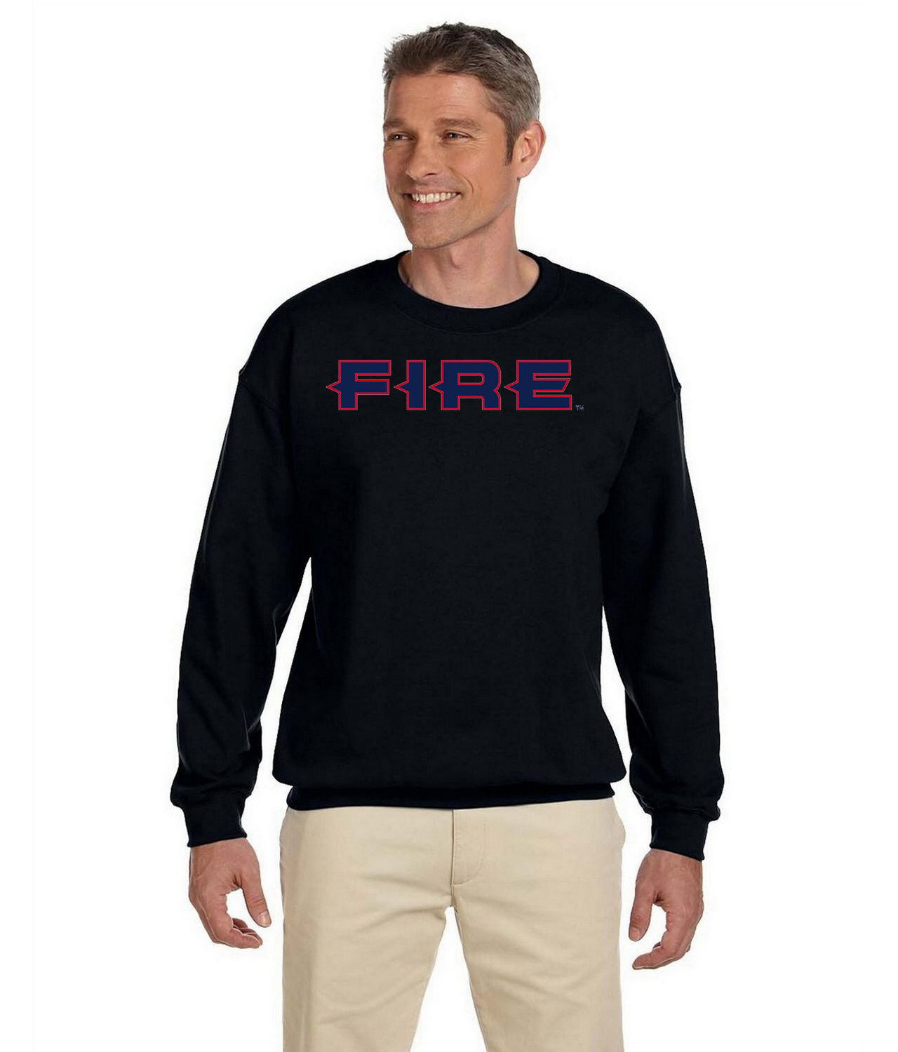 Chicago Fire FC 1998-2019 Soccer Logo Symbol Emblem Customized Design on Unisex Crewneck Sweatshirt