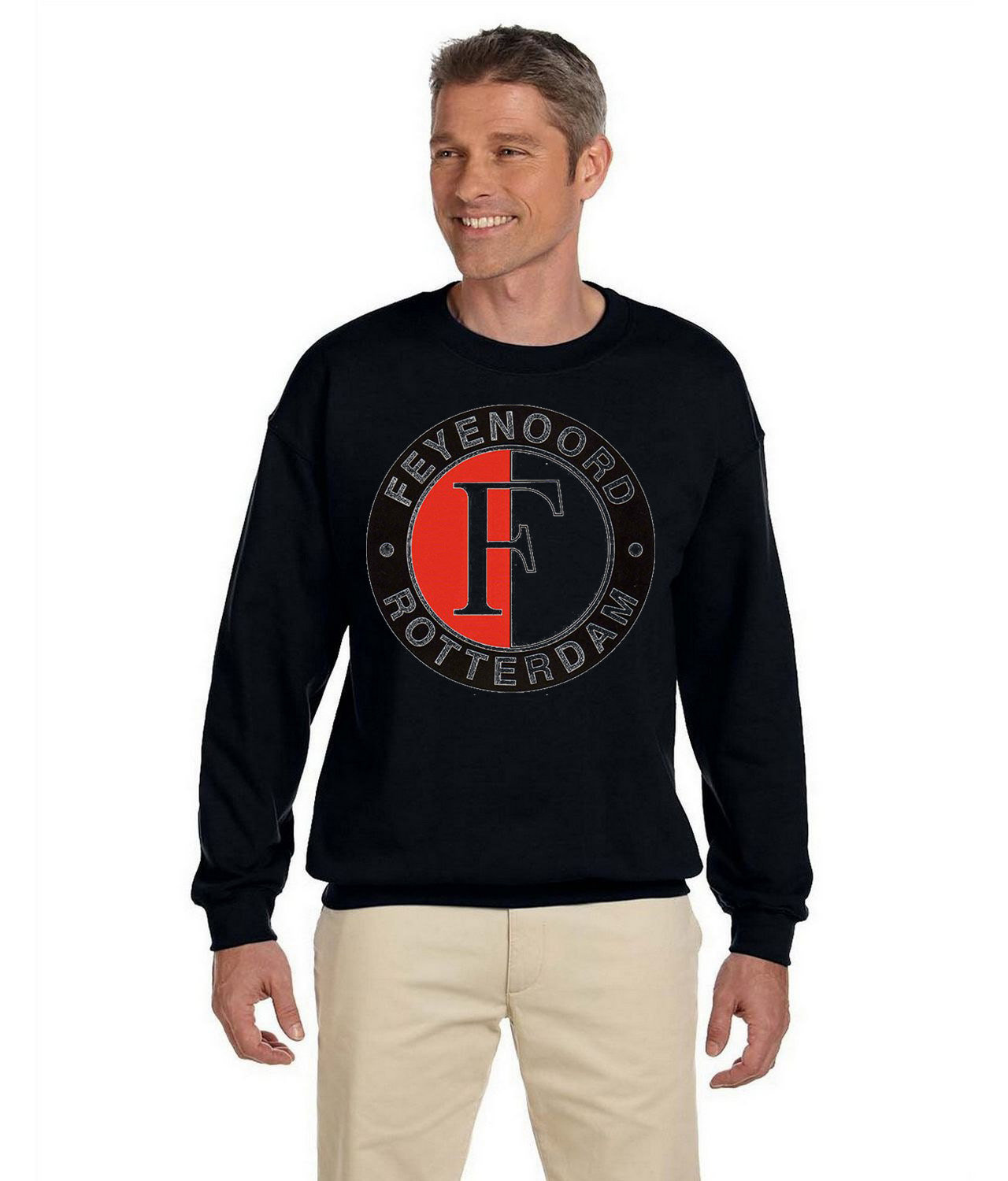 SC Feyenoord Emblem Soccer Logo Symbol Emblem Customized Design on Unisex Crewneck Sweatshirt