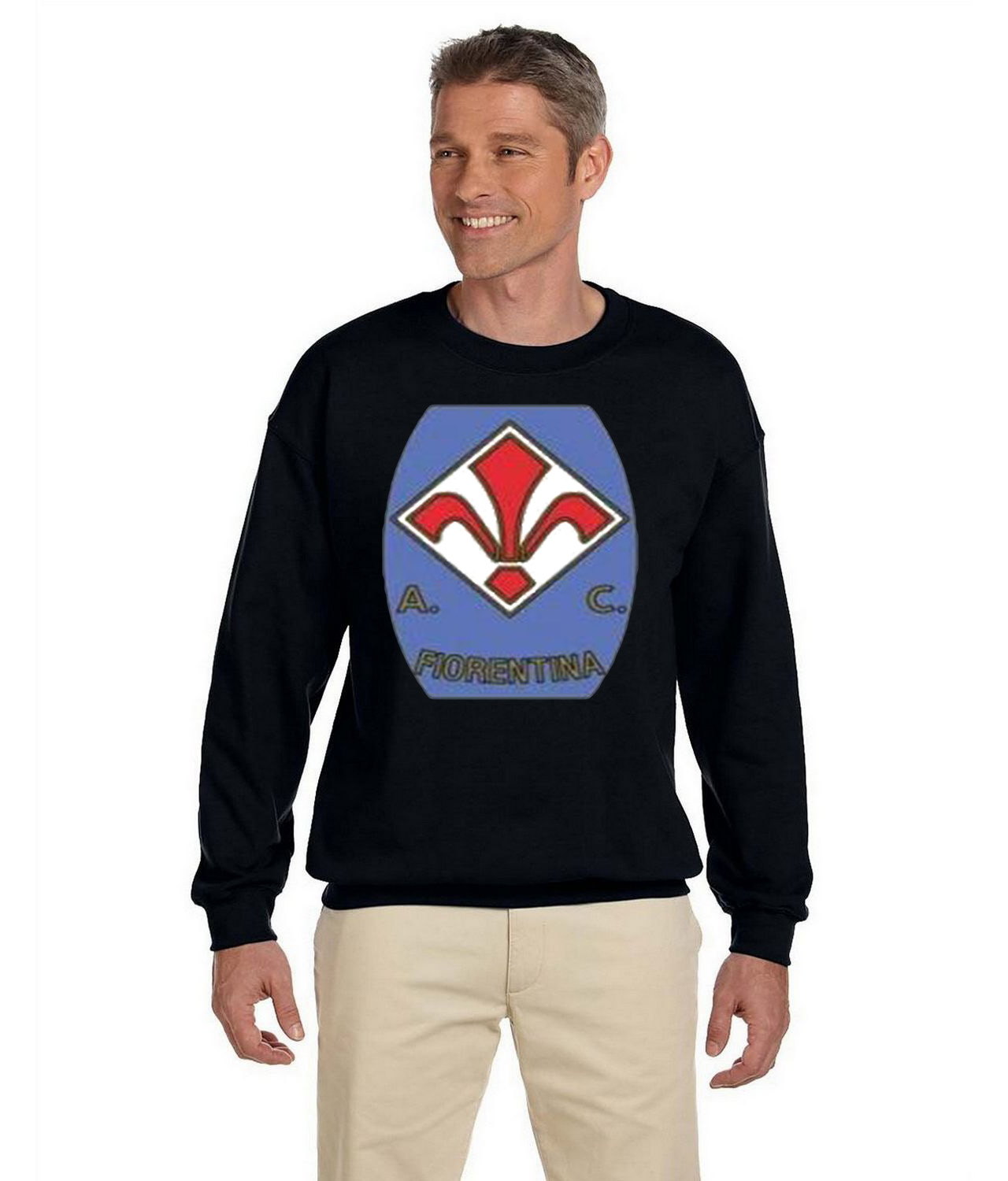 ACF Fiorentina 1967 Soccer Logo Symbol Emblem Customized Design on Unisex Crewneck Sweatshirt