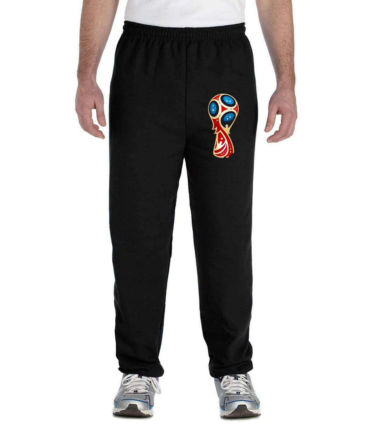 2018 FIFA World Cup Russia Soccer Logo Symbol Emblem Customized Design on Unisex Closed-Bottom Sweatpants