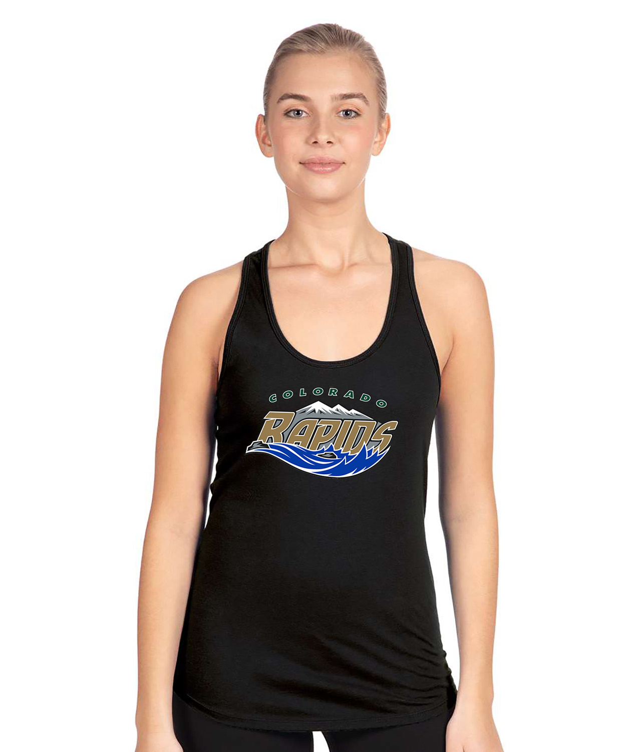 Colorado Rapids FC 2000 Soccer Logo Symbol Emblem Customized Design on Women's Racerback Tank Top