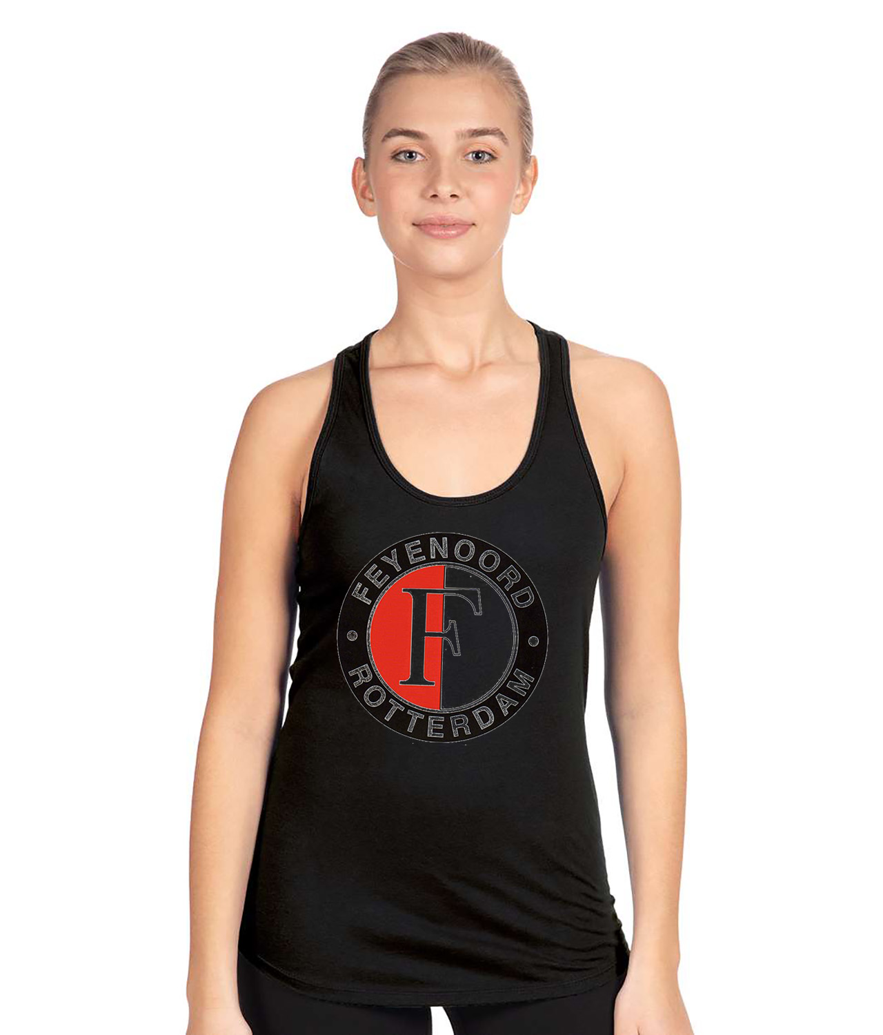 SC Feyenoord Emblem Soccer Logo Symbol Emblem Customized Design on Women's Racerback Tank Top