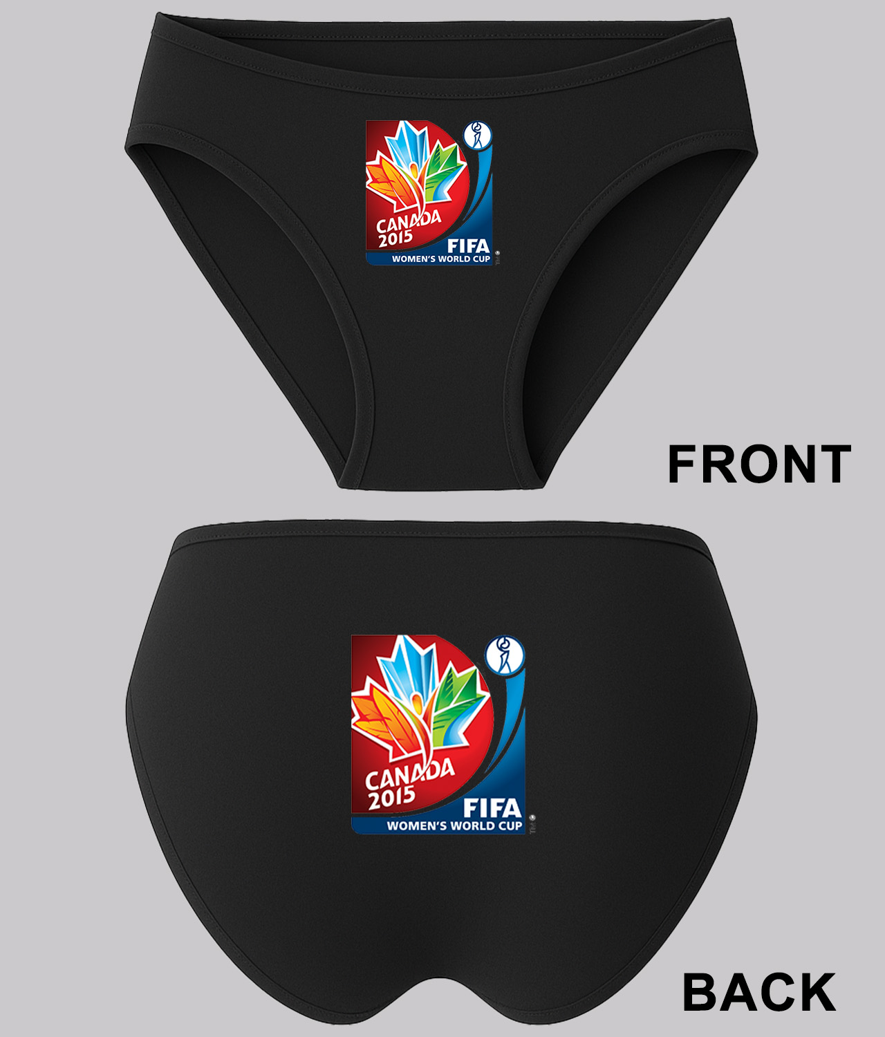 2015 FIFA Womens World Cup - Canada Soccer Logo Symbol Emblem Customized Design on Women's Bikini Brief Underwear