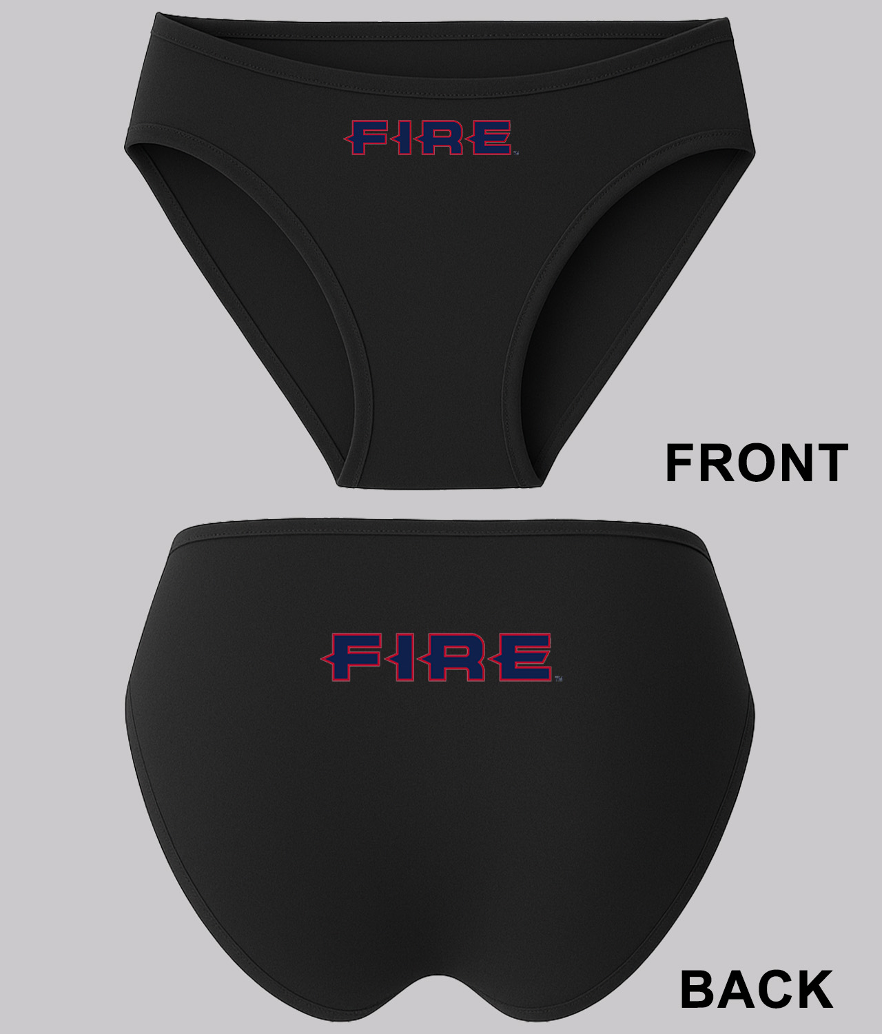 Chicago Fire FC 1998-2019 Soccer Logo Symbol Emblem Customized Design on Women's Bikini Brief Underwear